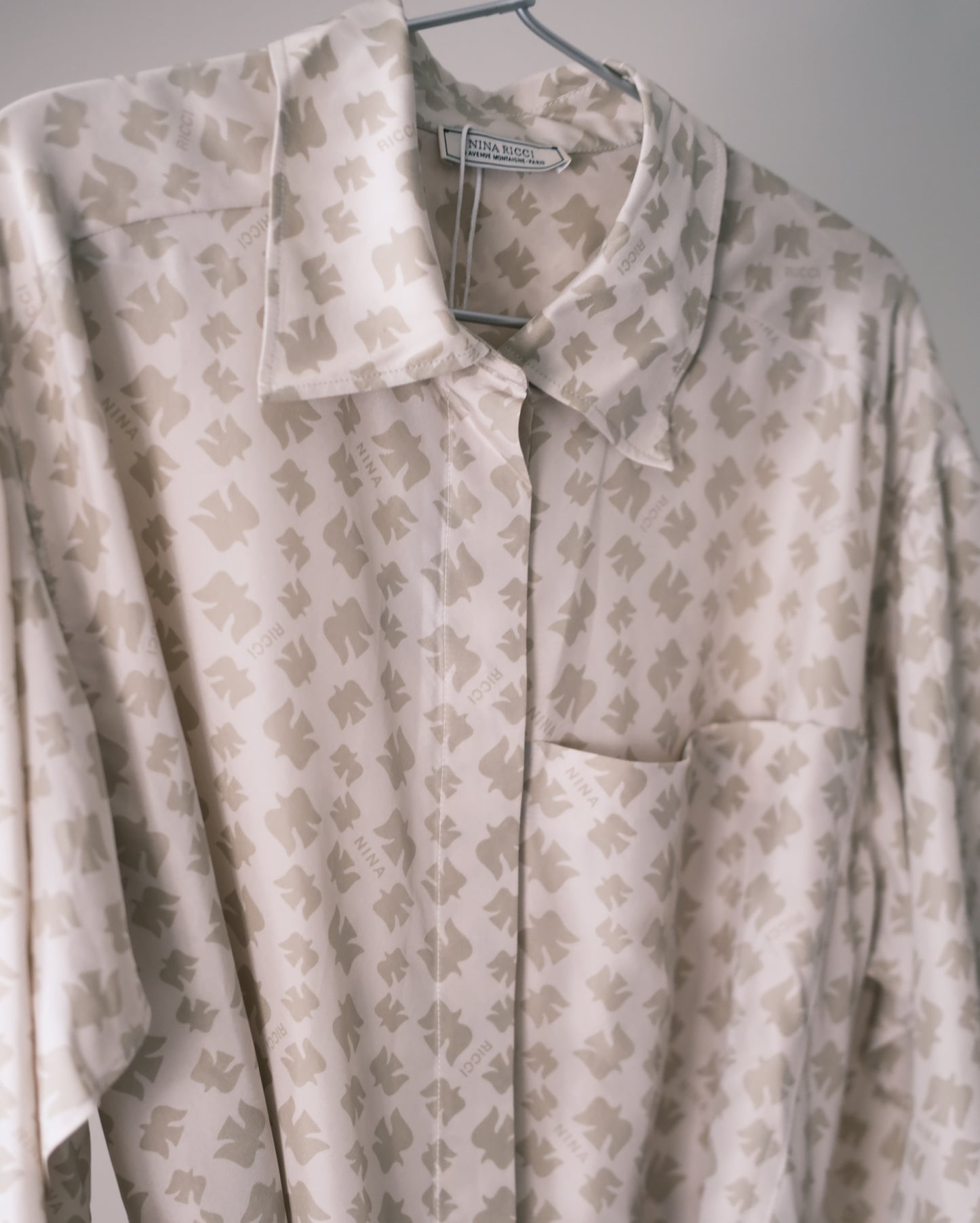 nina ricci silk shirt dress