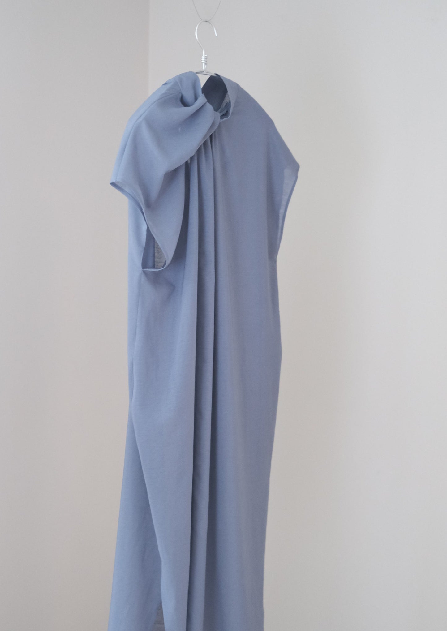 twisted-knot neckline dress - violet (in-stock)