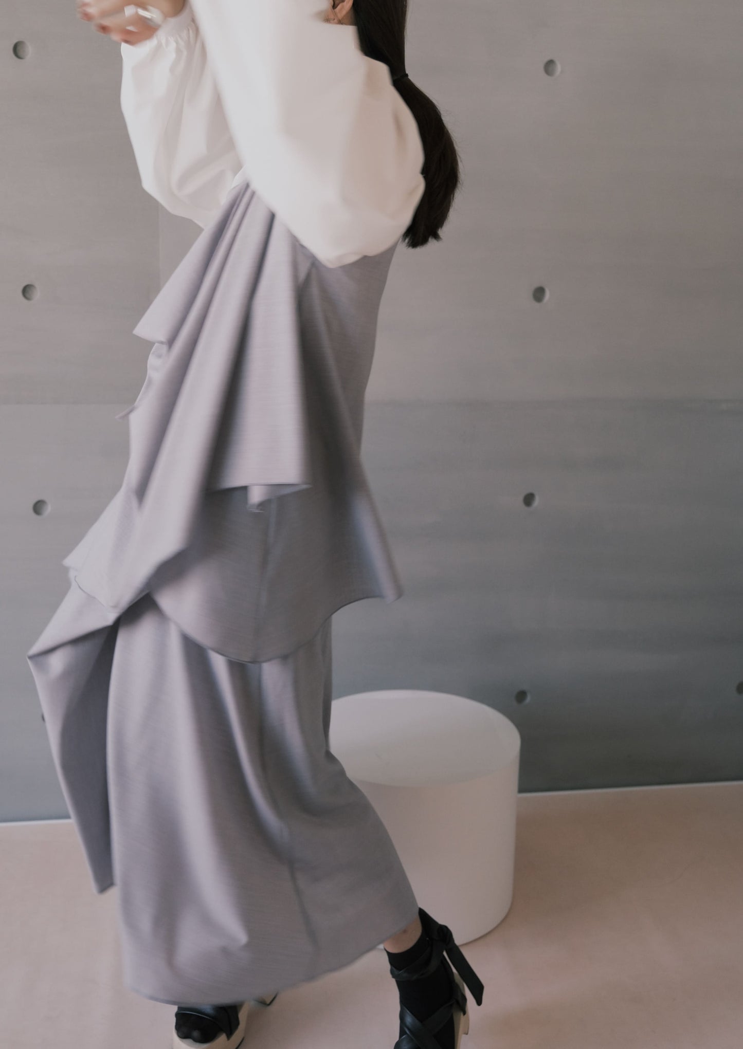 draped-overlay sleeveless top ( in-stock)