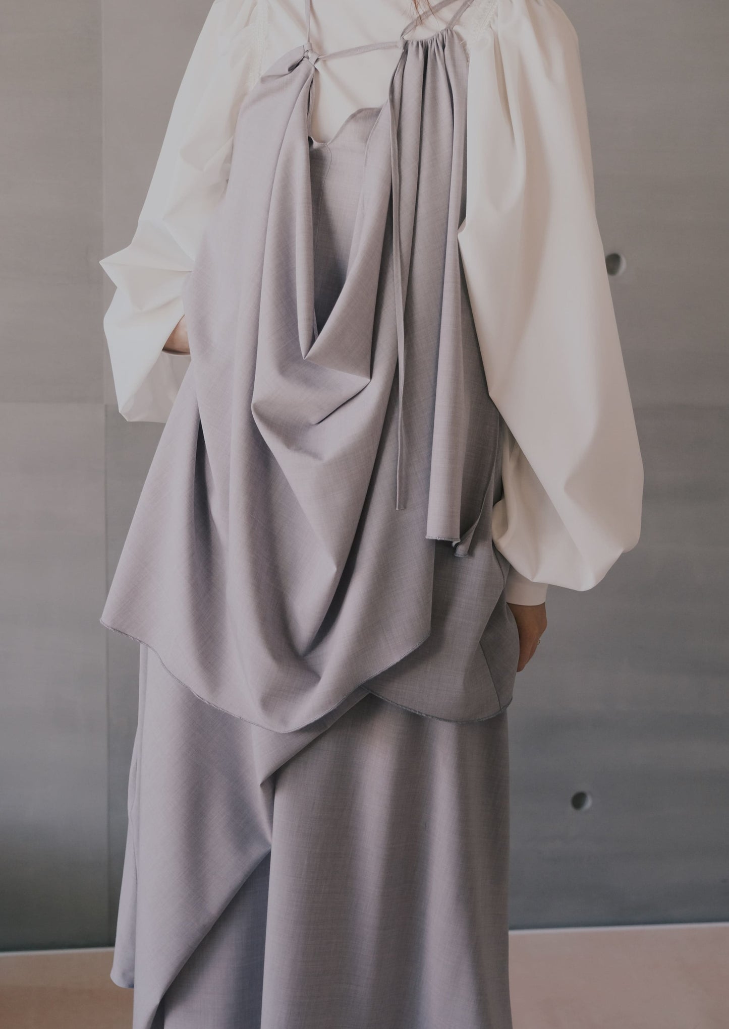 draped-overlay sleeveless top ( in-stock)