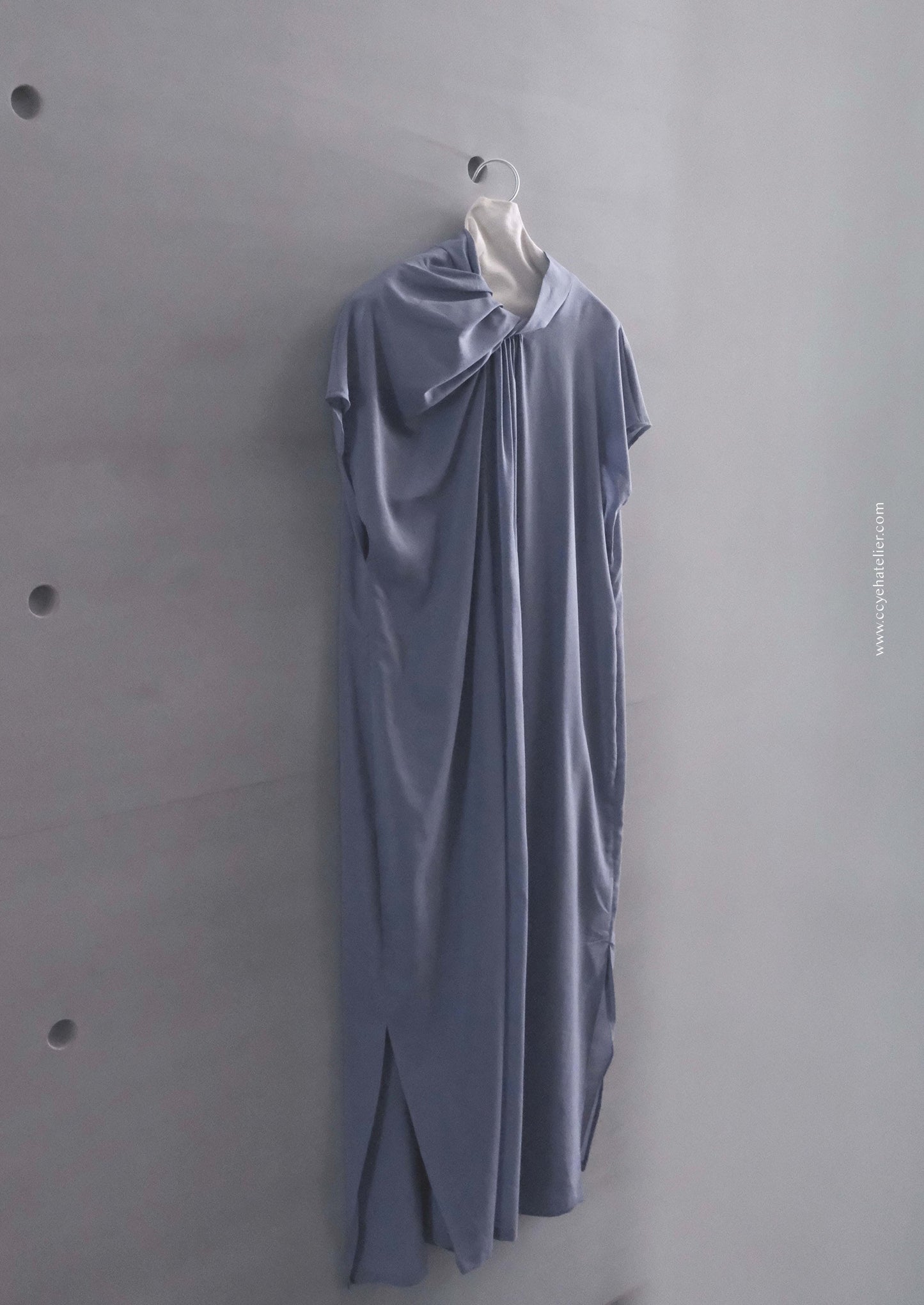 twisted-knot neckline dress - violet (in-stock)