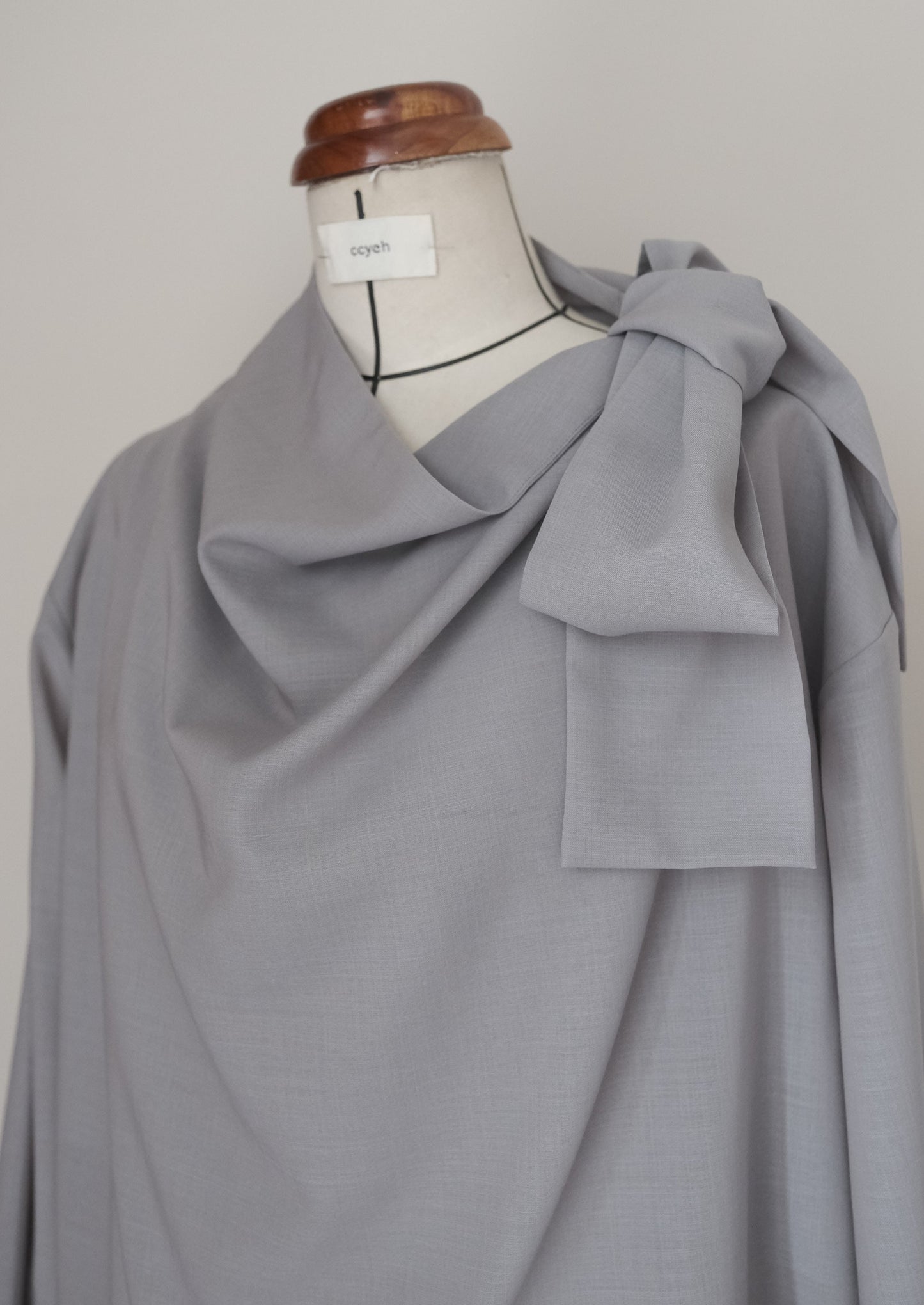 oversized tied-neck top (in-stock)