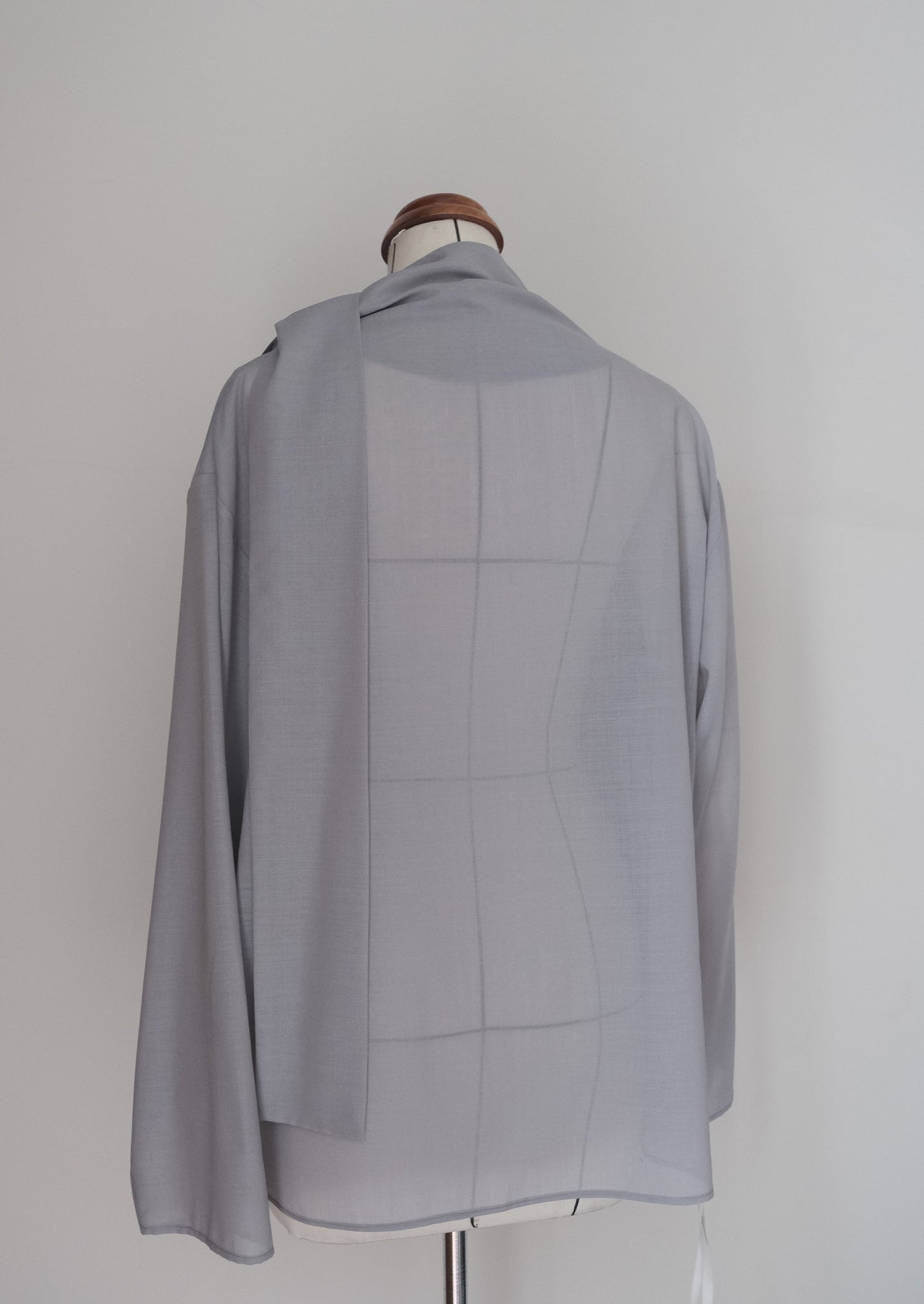 oversized tied-neck top (in-stock)