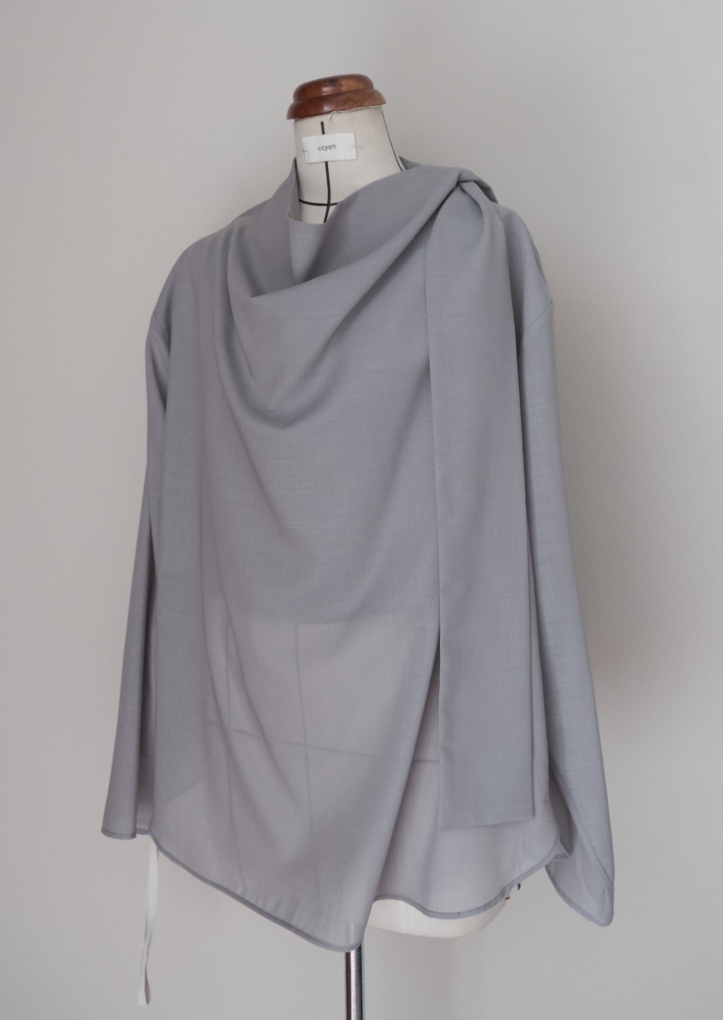 oversized tied-neck top (in-stock)