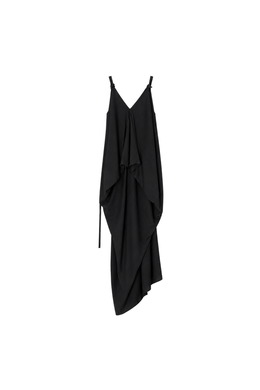 square-cut backless dress - black (in-stock)