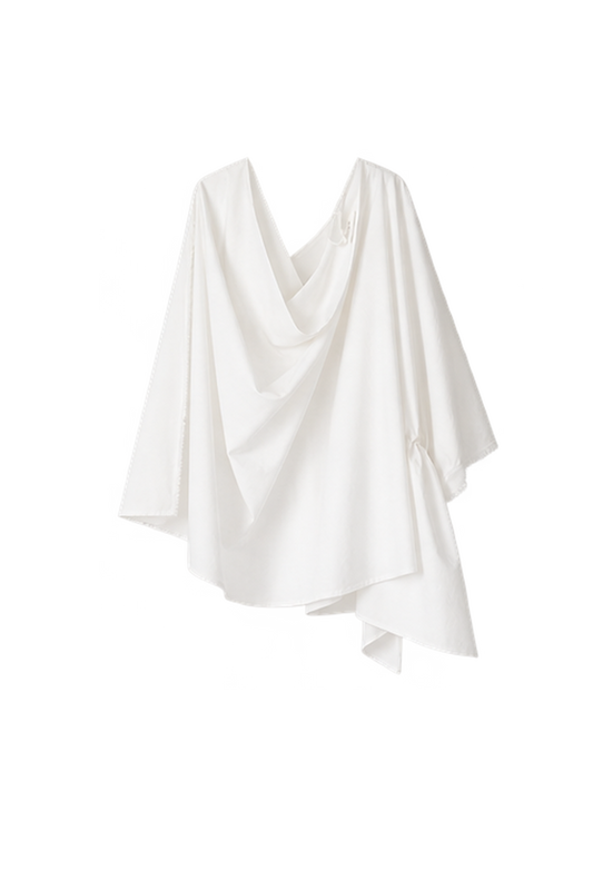 silk-cotton blend deconstructed asymmetric vest top (pre-order)