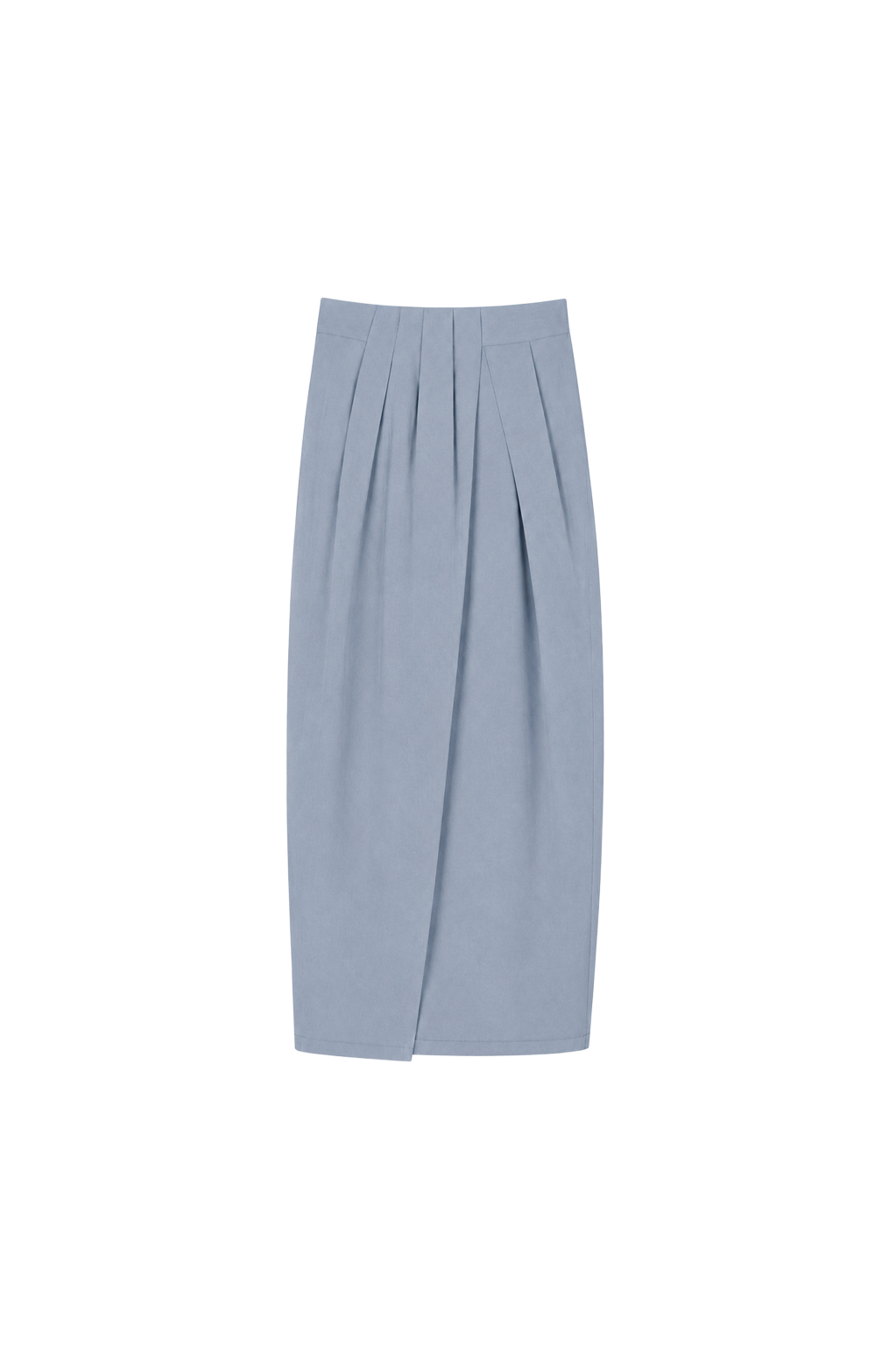 silk- cotton waist-pleated cocoon skirt (in-stock)