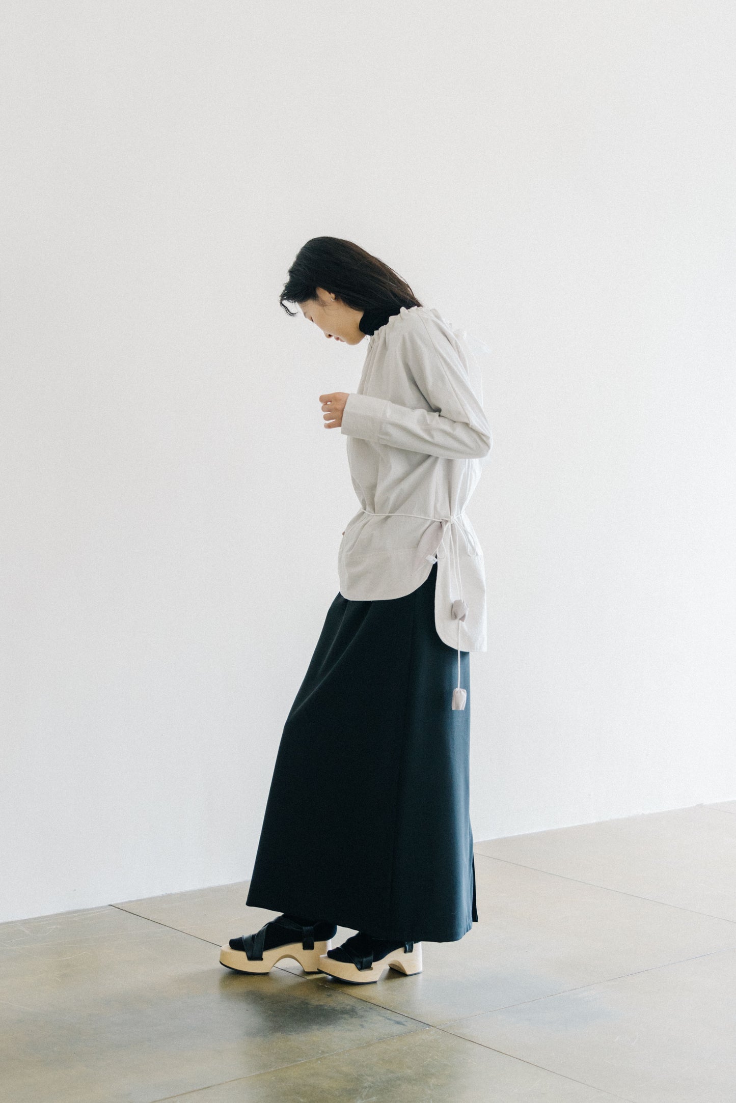 wool-blend maxi skirt (in-stock)