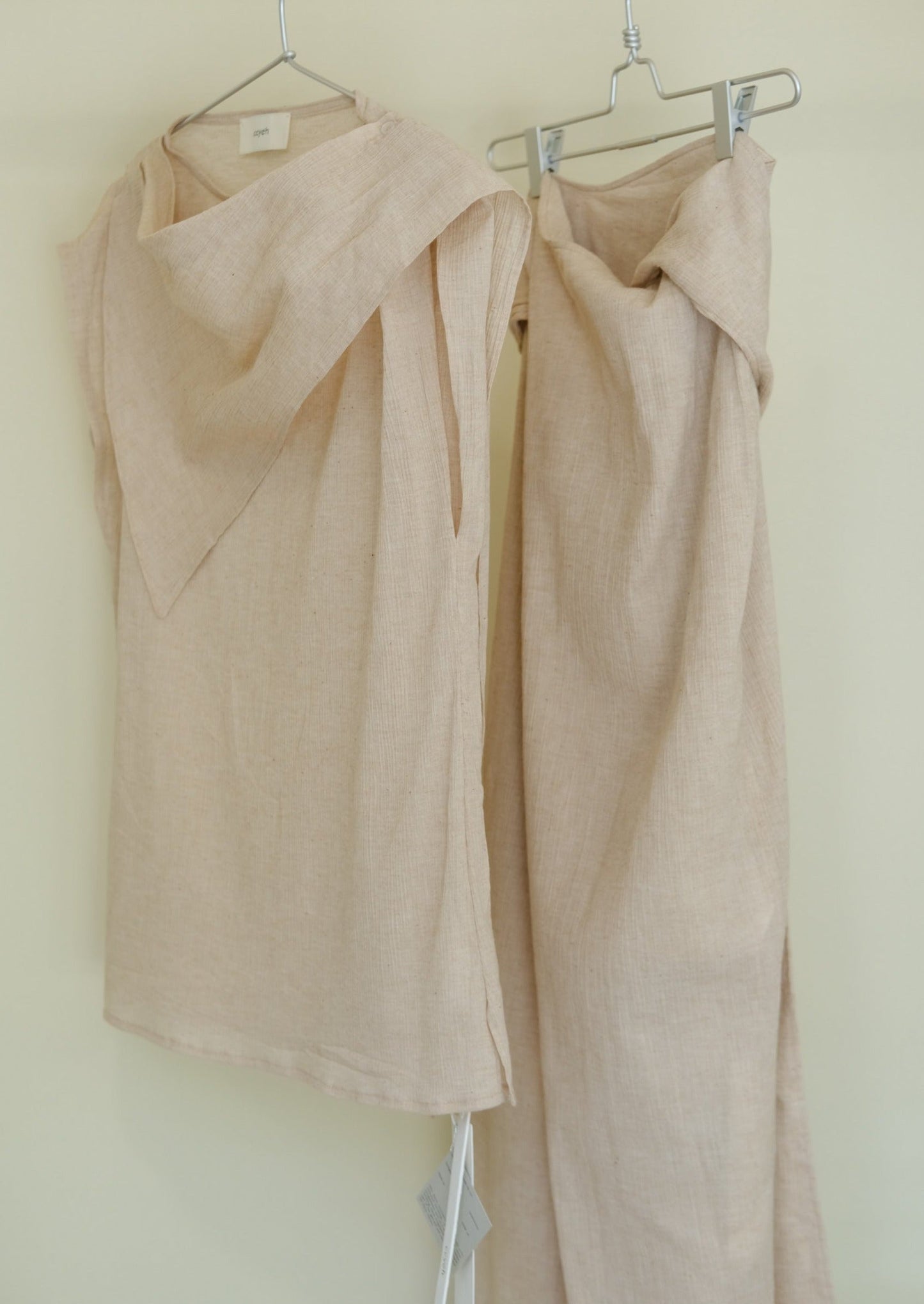 non-dyed organic wrap midi skirt (pre-order)