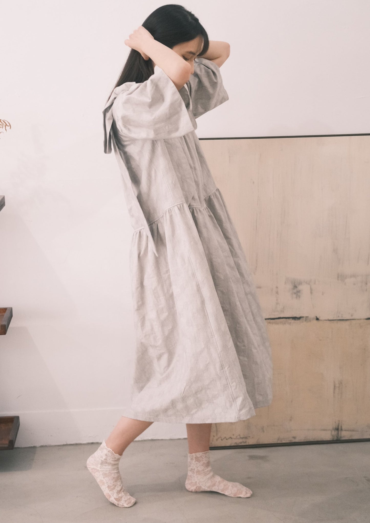 bow-tie tiered dress (pre-order)