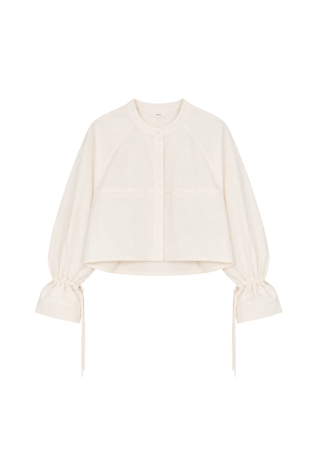 cotton-linen lace puff shirt（in-stock)