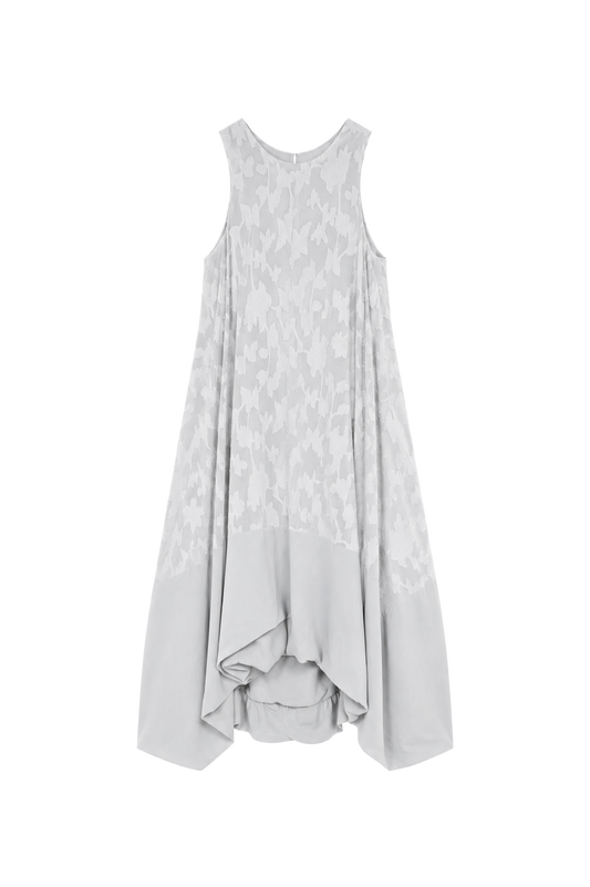 sheer jacquard sleeveless cloud dress ( in- stock)