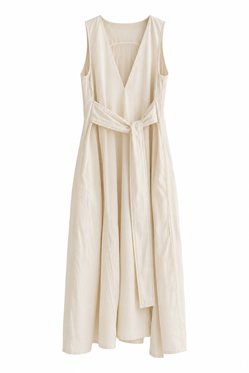 lace-panelled v-neck tie dress