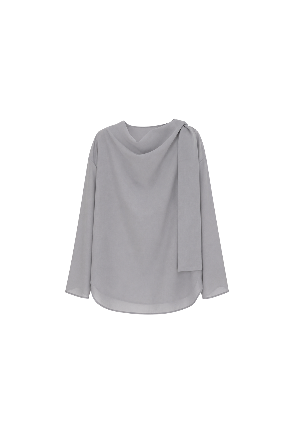 oversized tied-neck top (in-stock)