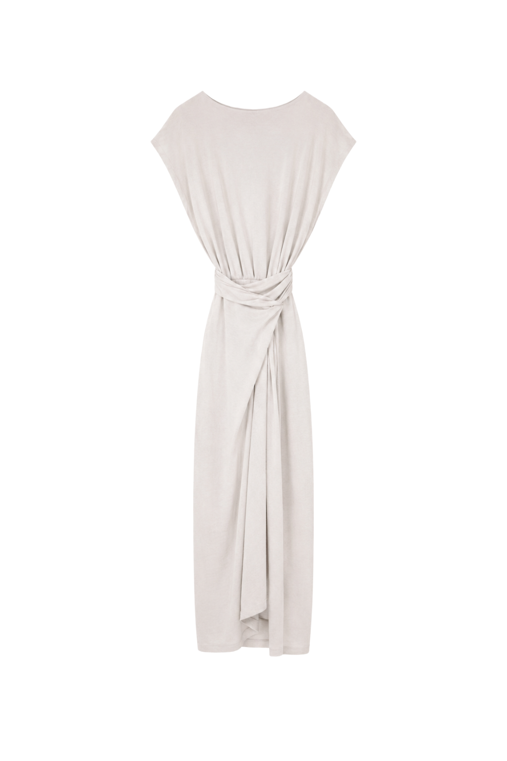 fig-dyed cotton wrapped dress (in-stock)