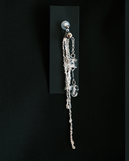 silver tassel with stones (single)