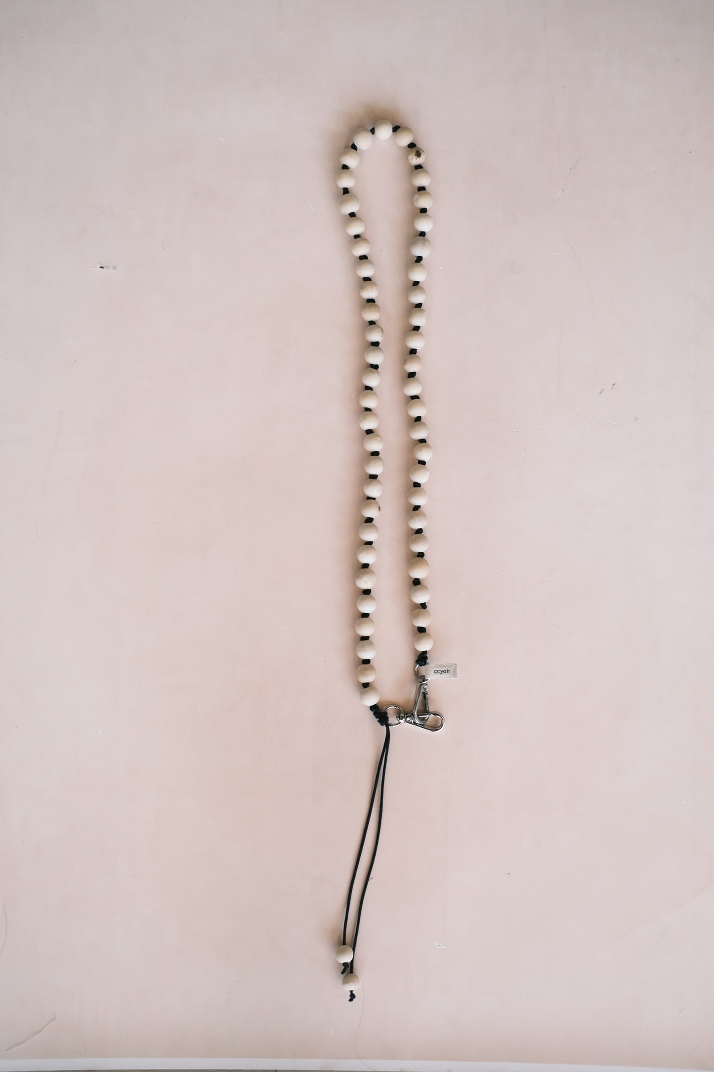 handmade woven wooden bead phone strap (pre-order)