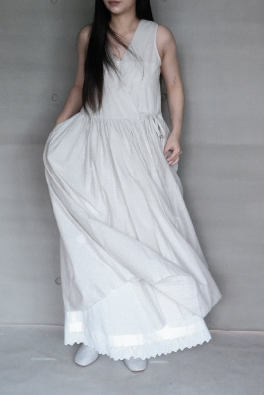 organic cotton vest dress – naturally dyed with red turnip (in-stock)