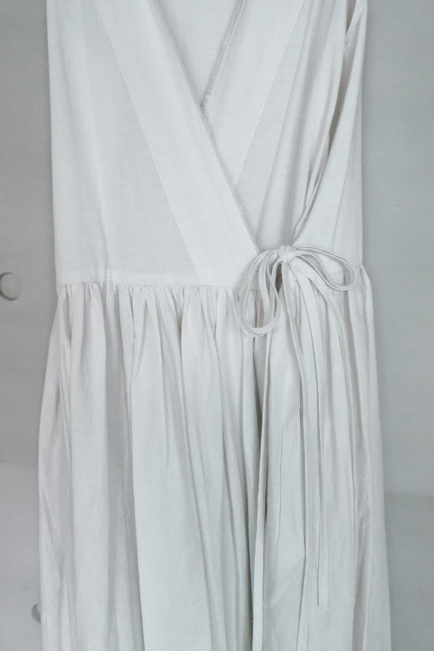 organic cotton vest dress – naturally dyed with red turnip (in-stock)