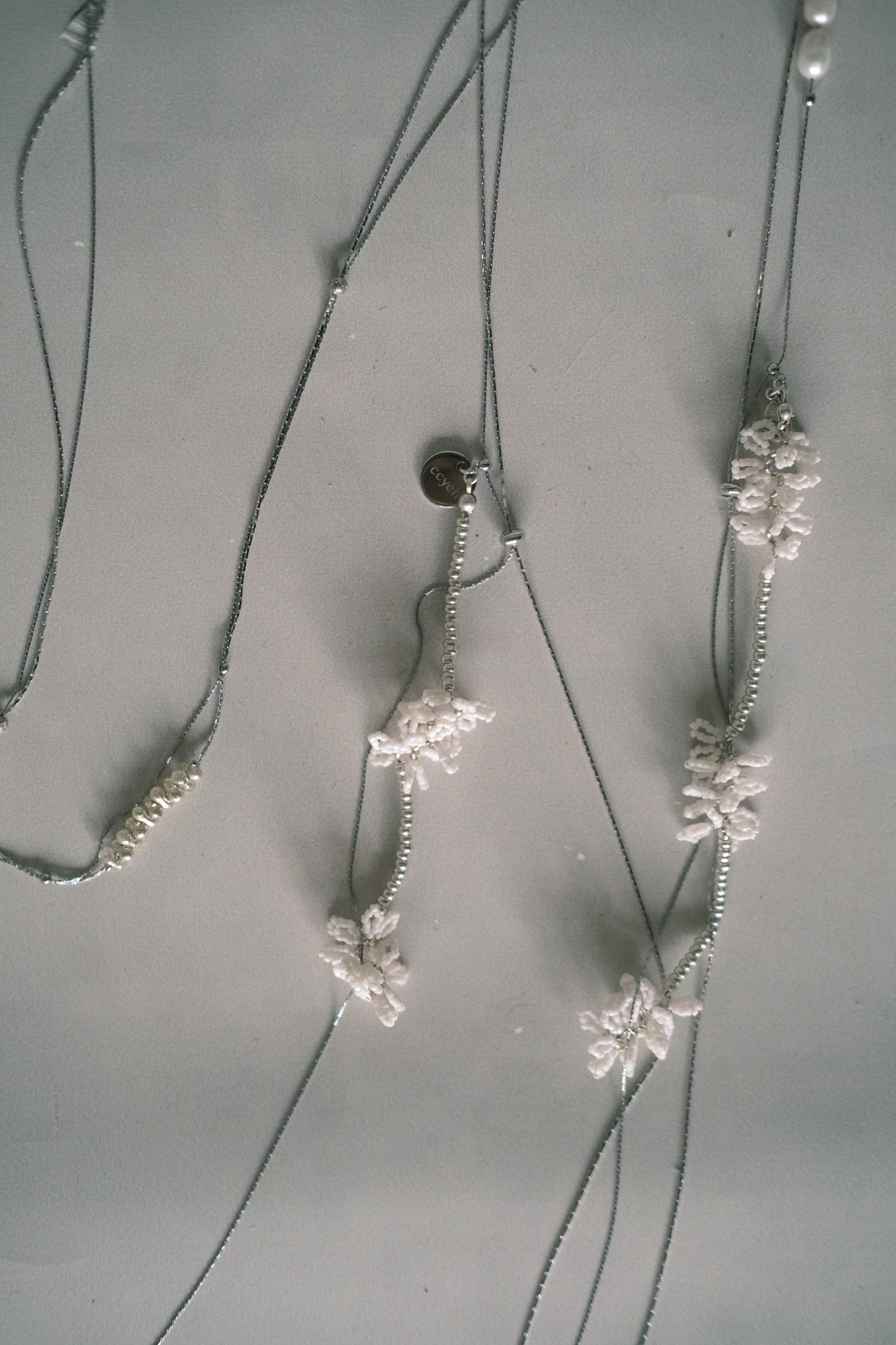 light pink handmade beads necklace/ waist chain (pre-order)