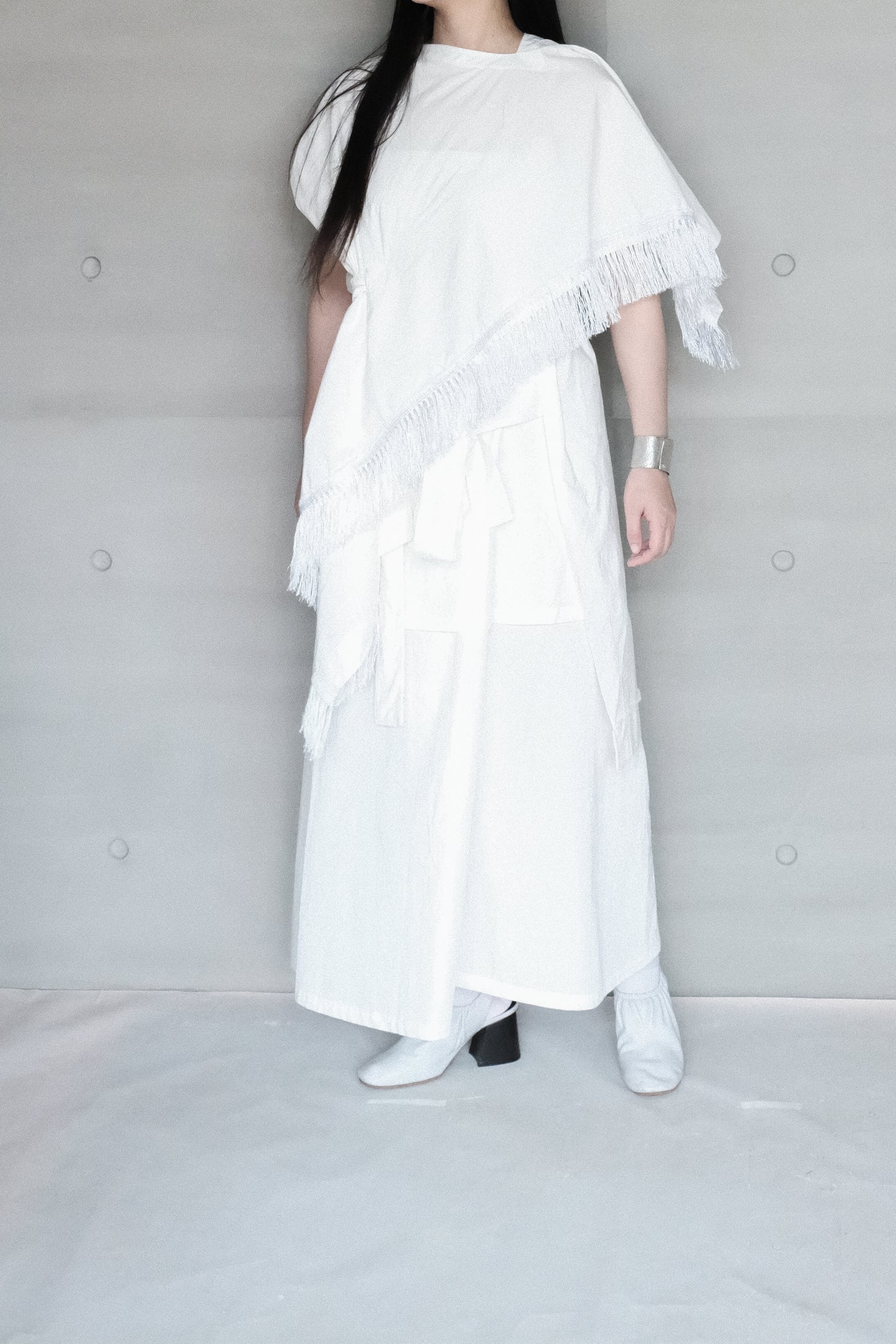 layered wrap skirt - ivory(in-stock)