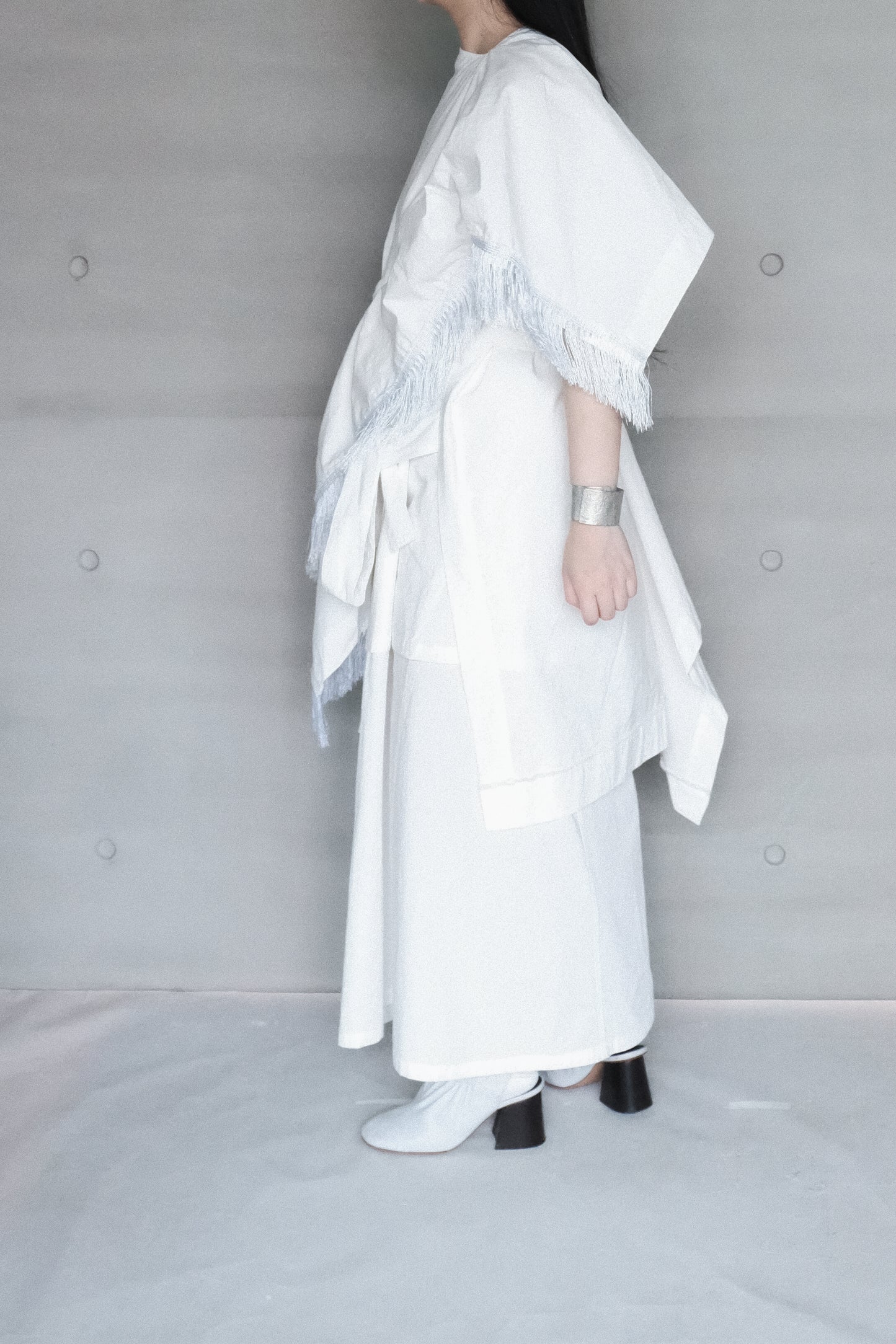 layered wrap skirt - ivory(in-stock)