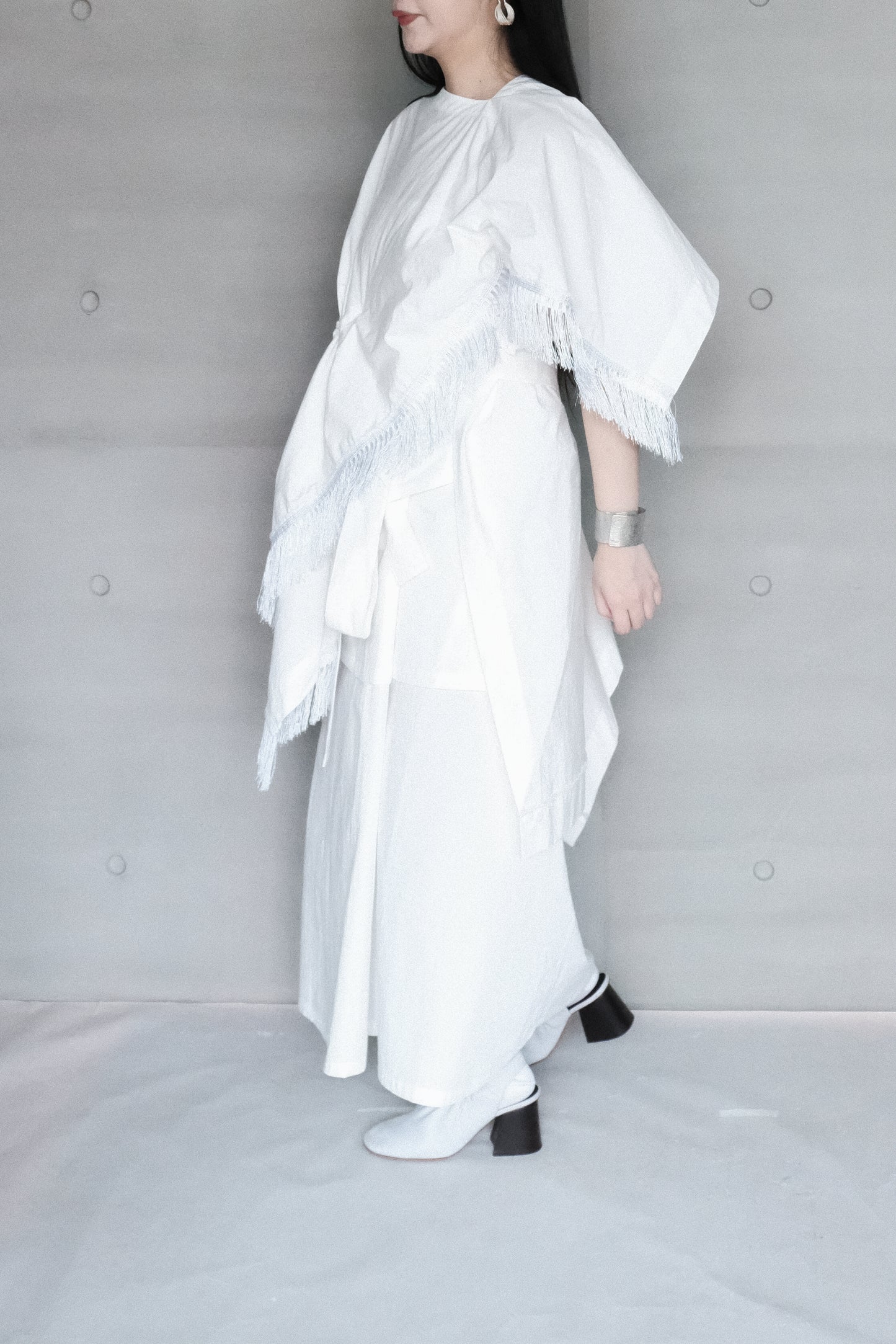 layered wrap skirt - ivory(in-stock)