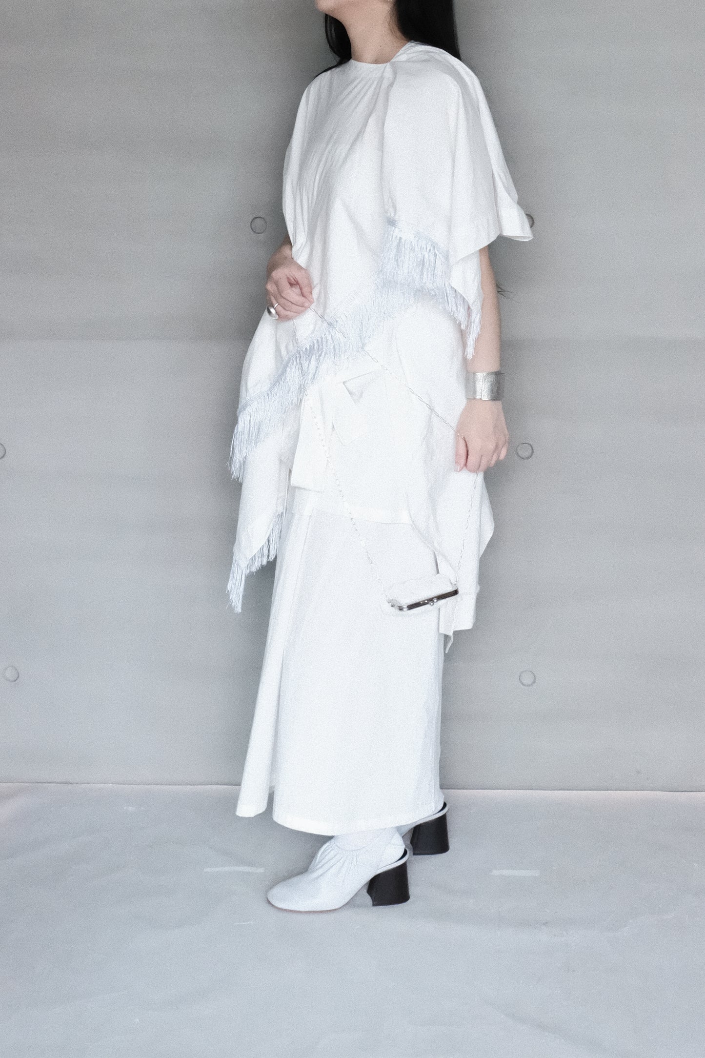 layered wrap skirt - ivory(in-stock)