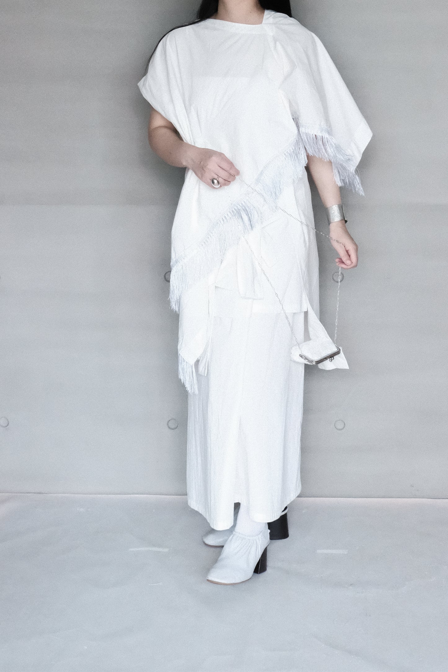 layered wrap skirt - ivory(in-stock)