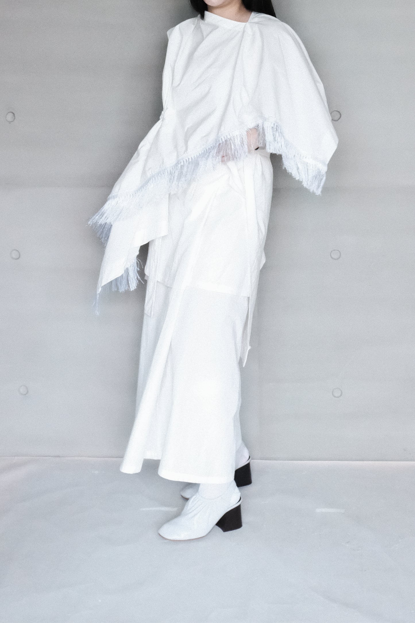 layered wrap skirt - ivory(in-stock)