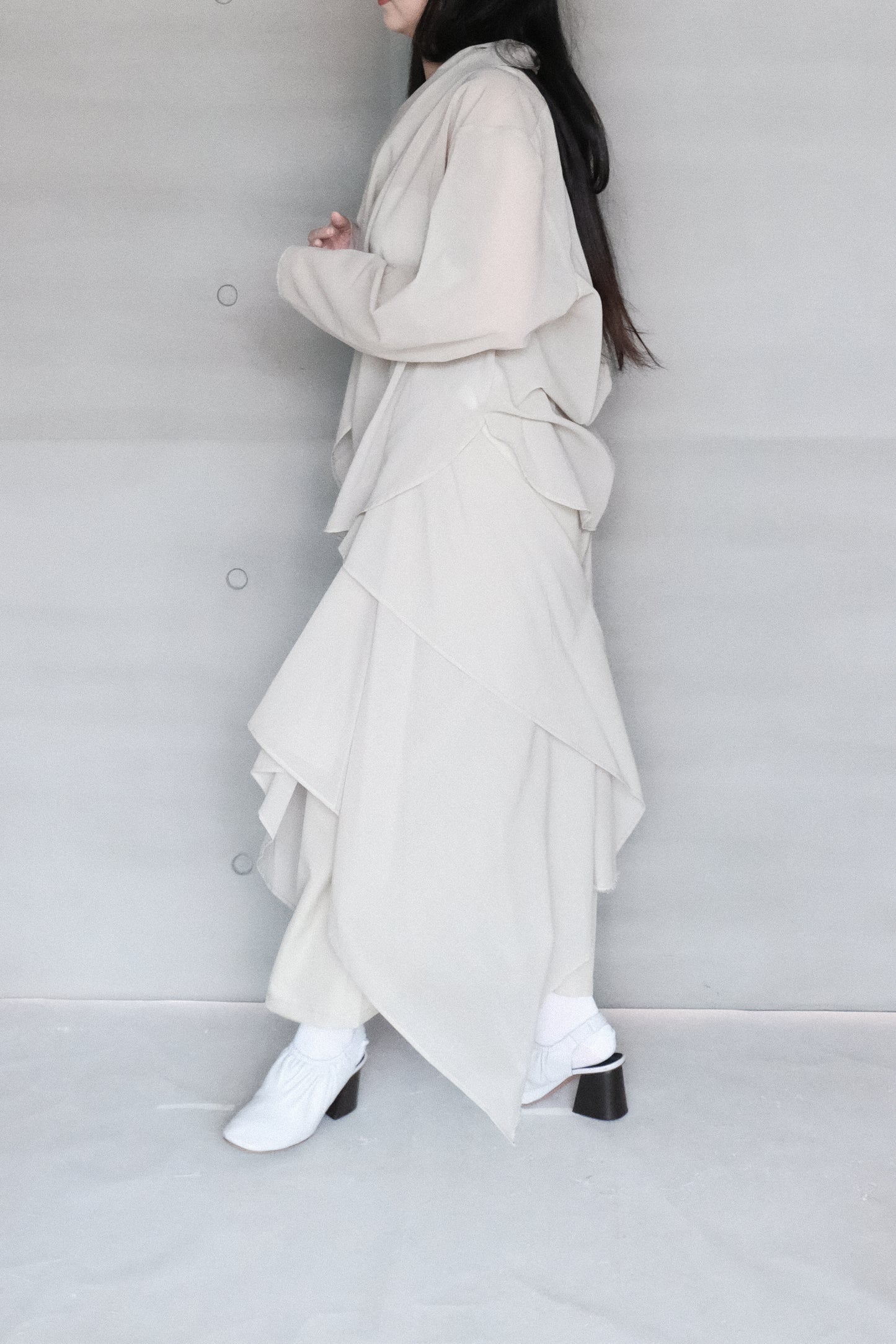 long sleeves wrap blouse - matcha (in-stock)