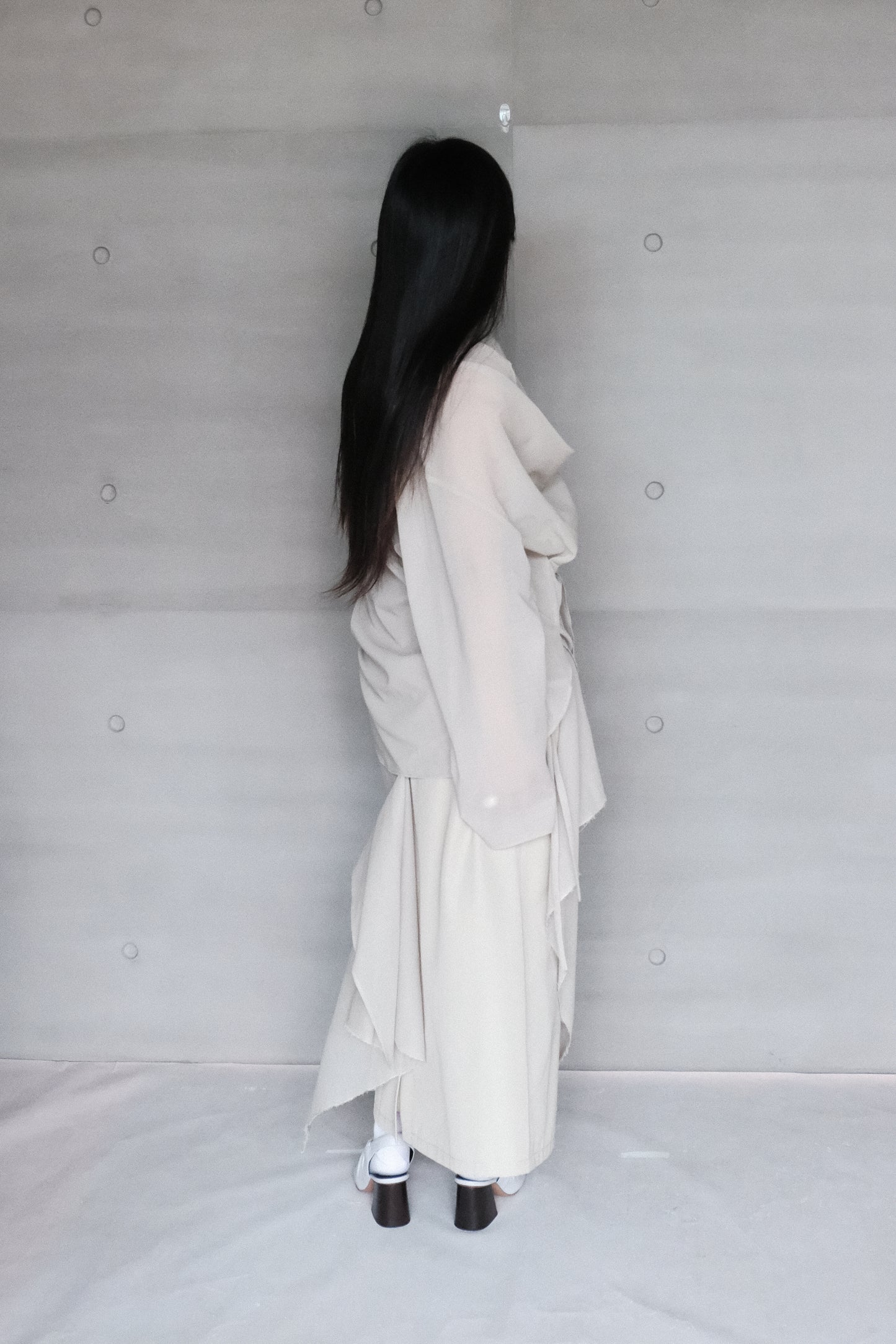 long sleeves wrap blouse - matcha (in-stock)
