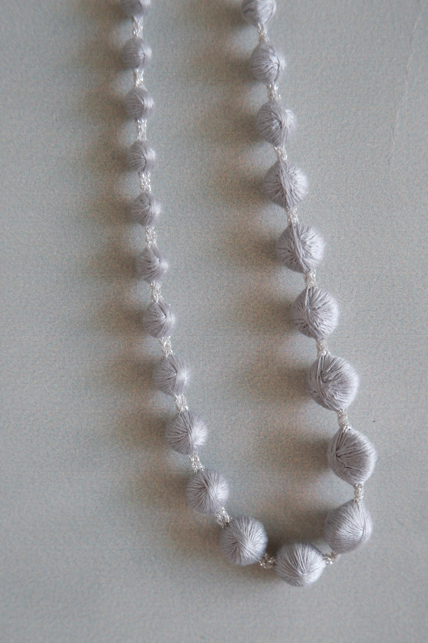 triple 000 立體刺繡項鍊 60cm - grey  (in-stock)