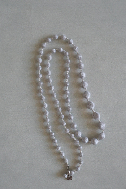 triple 000 立體刺繡項鍊 60cm - grey  (in-stock)