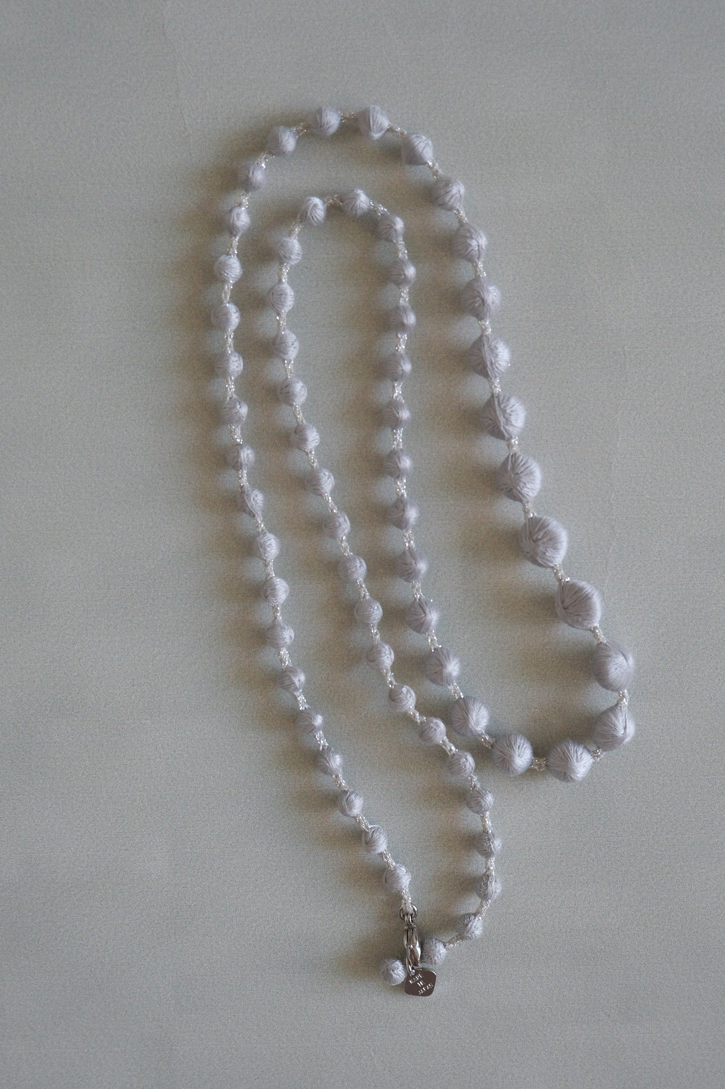 triple 000 立體刺繡項鍊 60cm - grey  (in-stock)