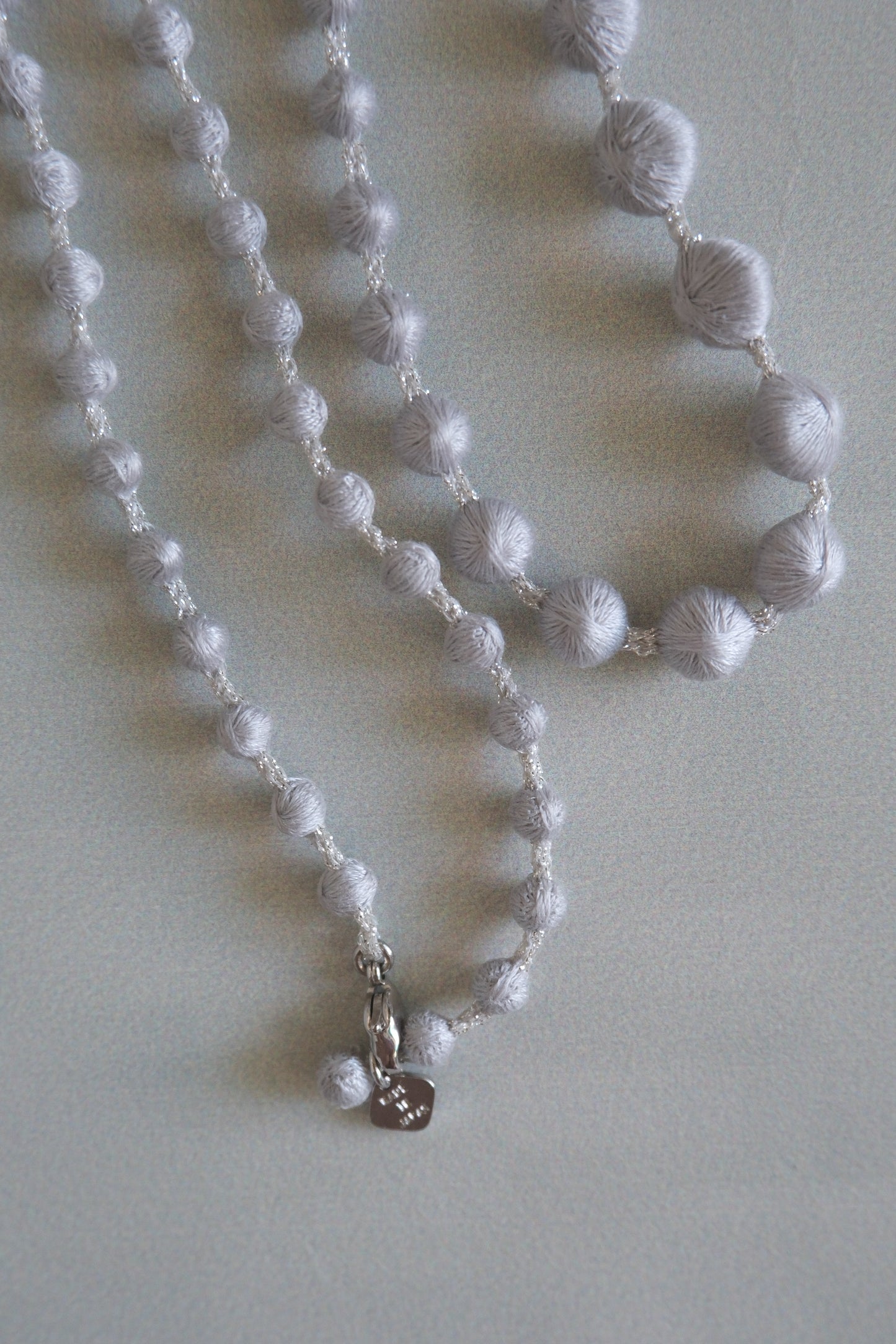 triple 000 立體刺繡項鍊 60cm - grey  (in-stock)