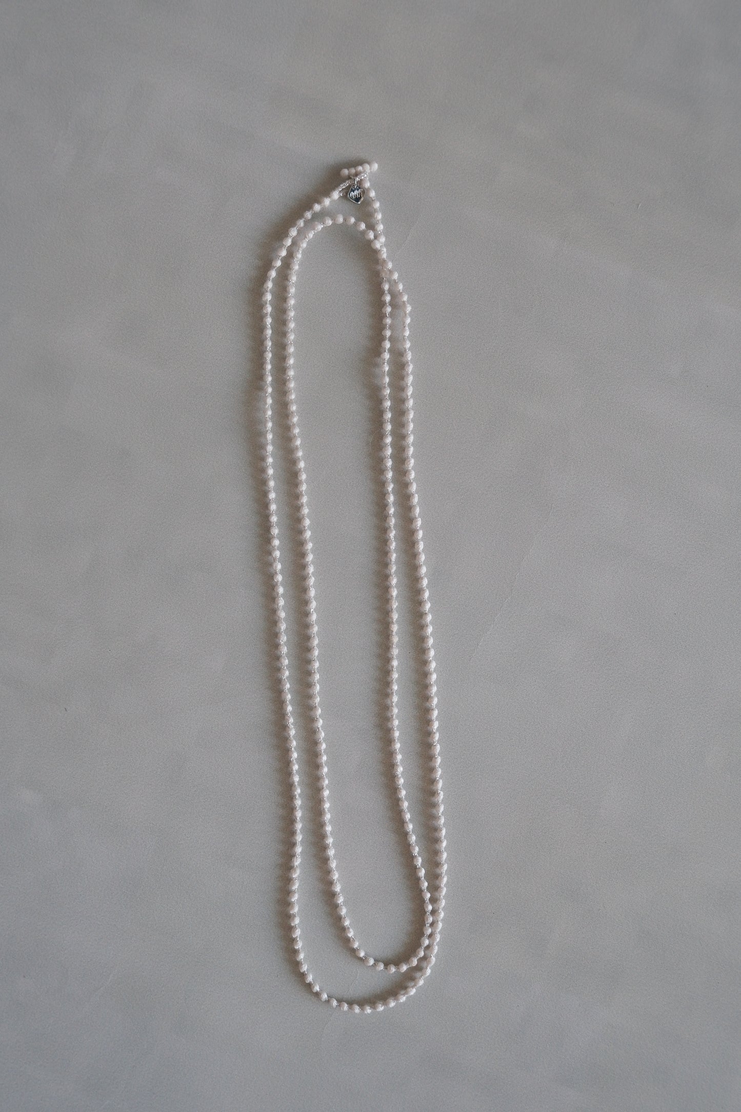 triple 000 立體刺繡項鍊 120cm - white  (in-stock)