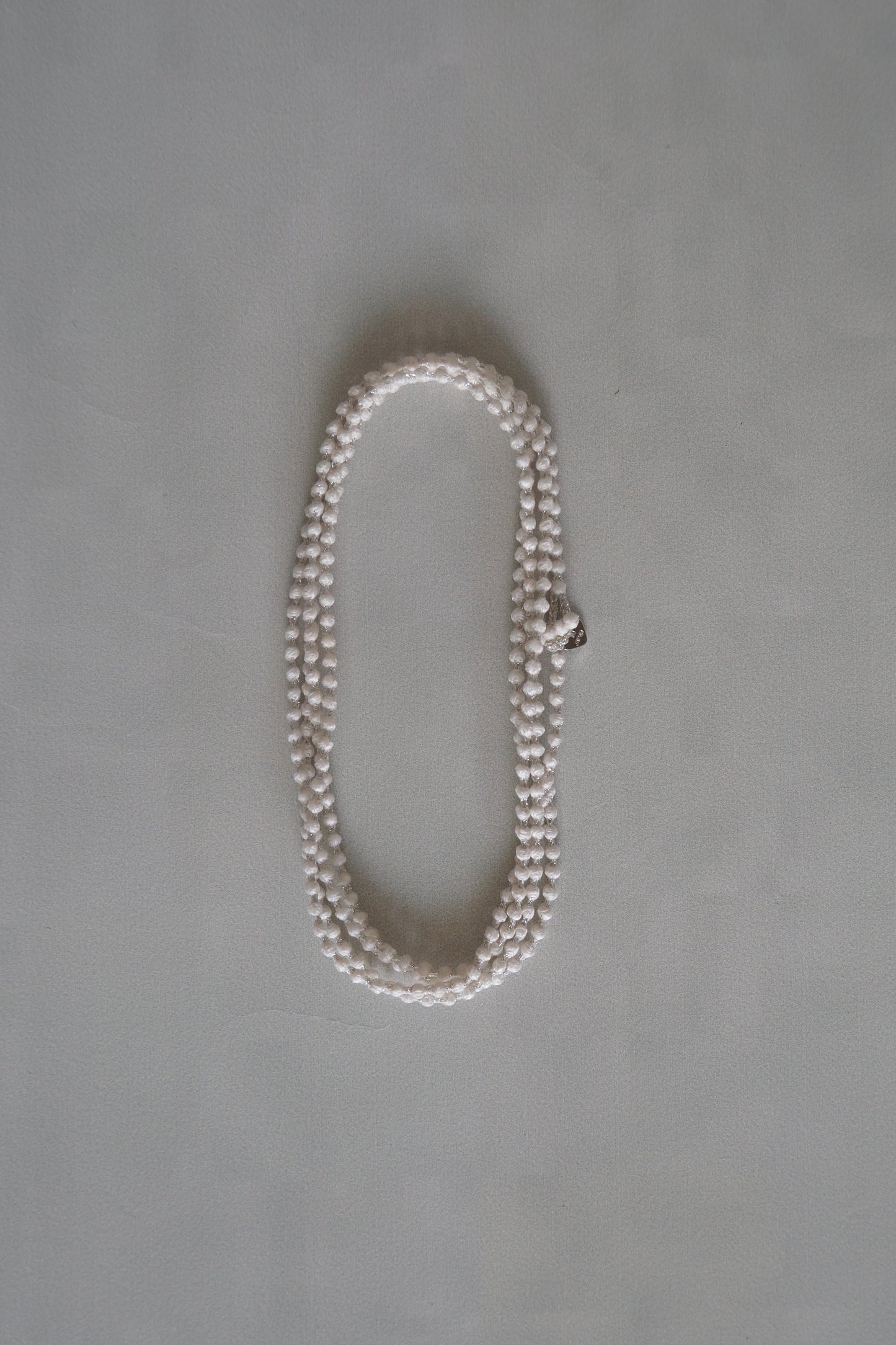 triple 000 立體刺繡項鍊 120cm - white  (in-stock)