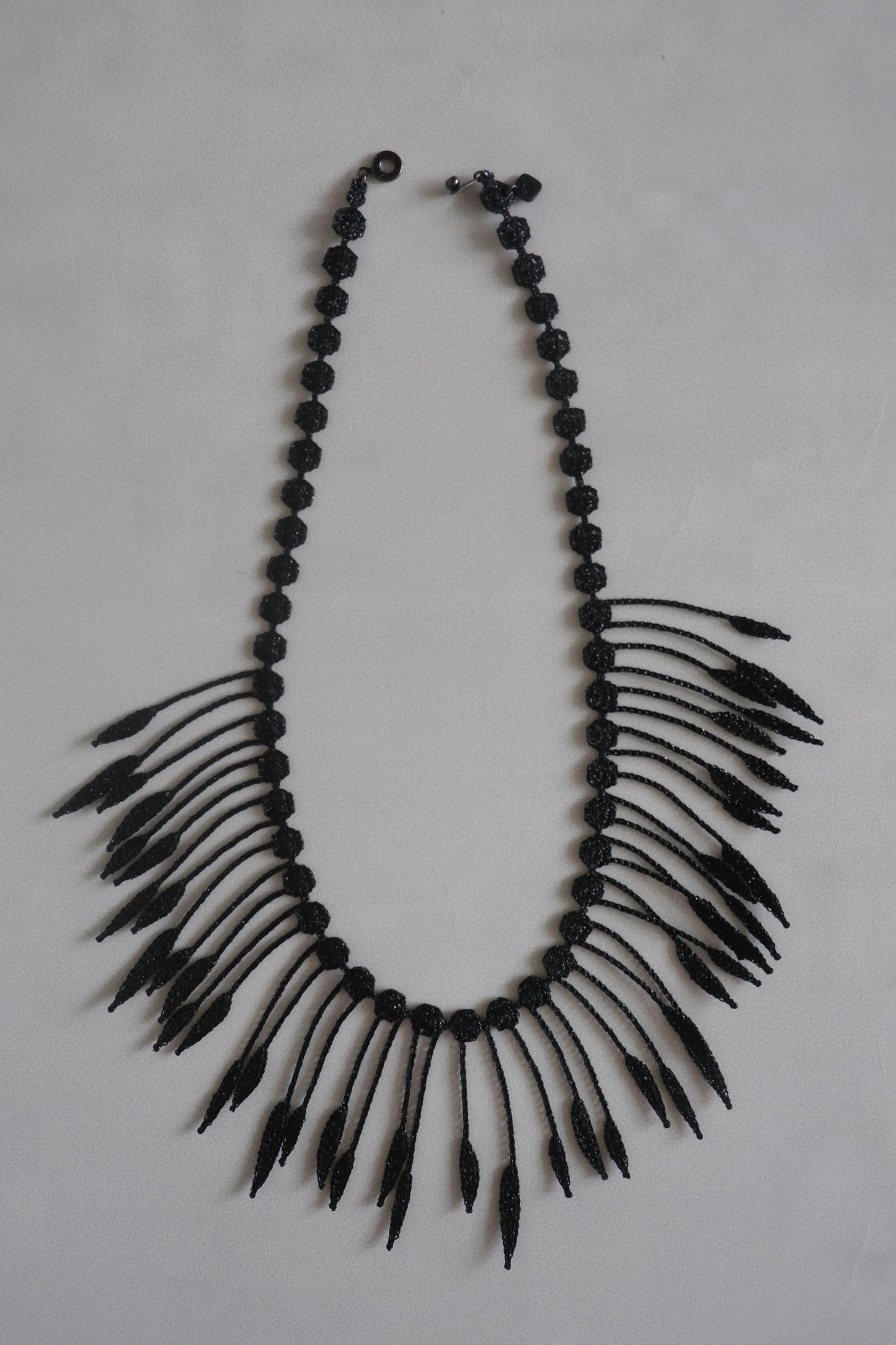 triple 000 刺繡植物項鍊 - black (in-stock)