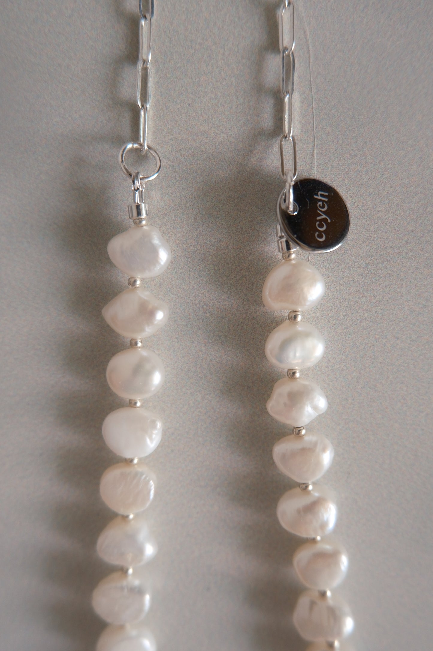 pearl with chain beads necklace