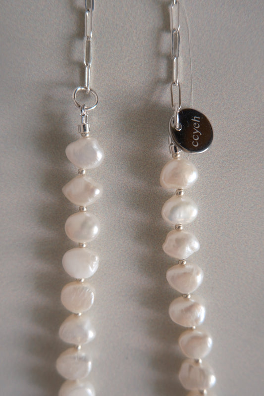 pearl with chain beads necklace