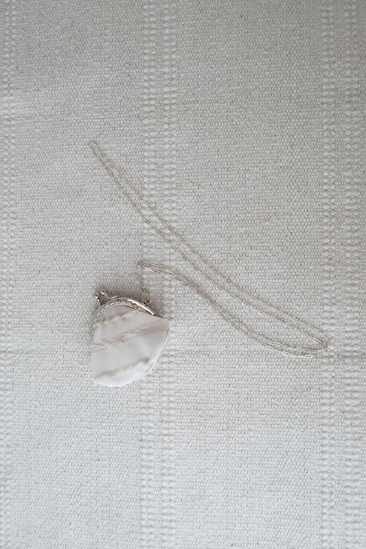 beige patchwork kiss-lock purse - mini