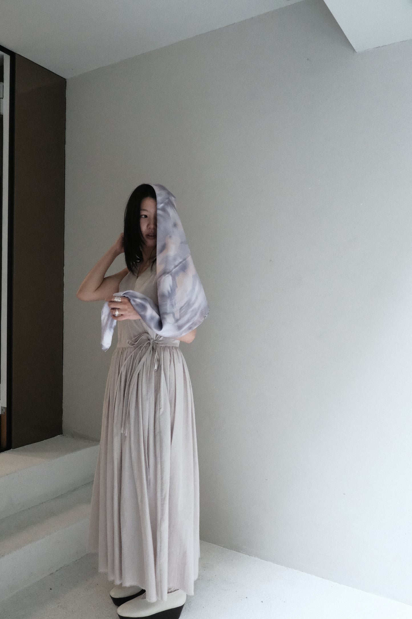 boo × ccyeh silk scarf - purple