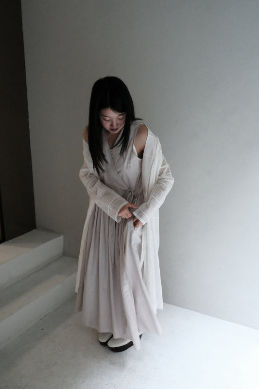 organic cotton vest dress – naturally dyed with blueberry (in-stock)
