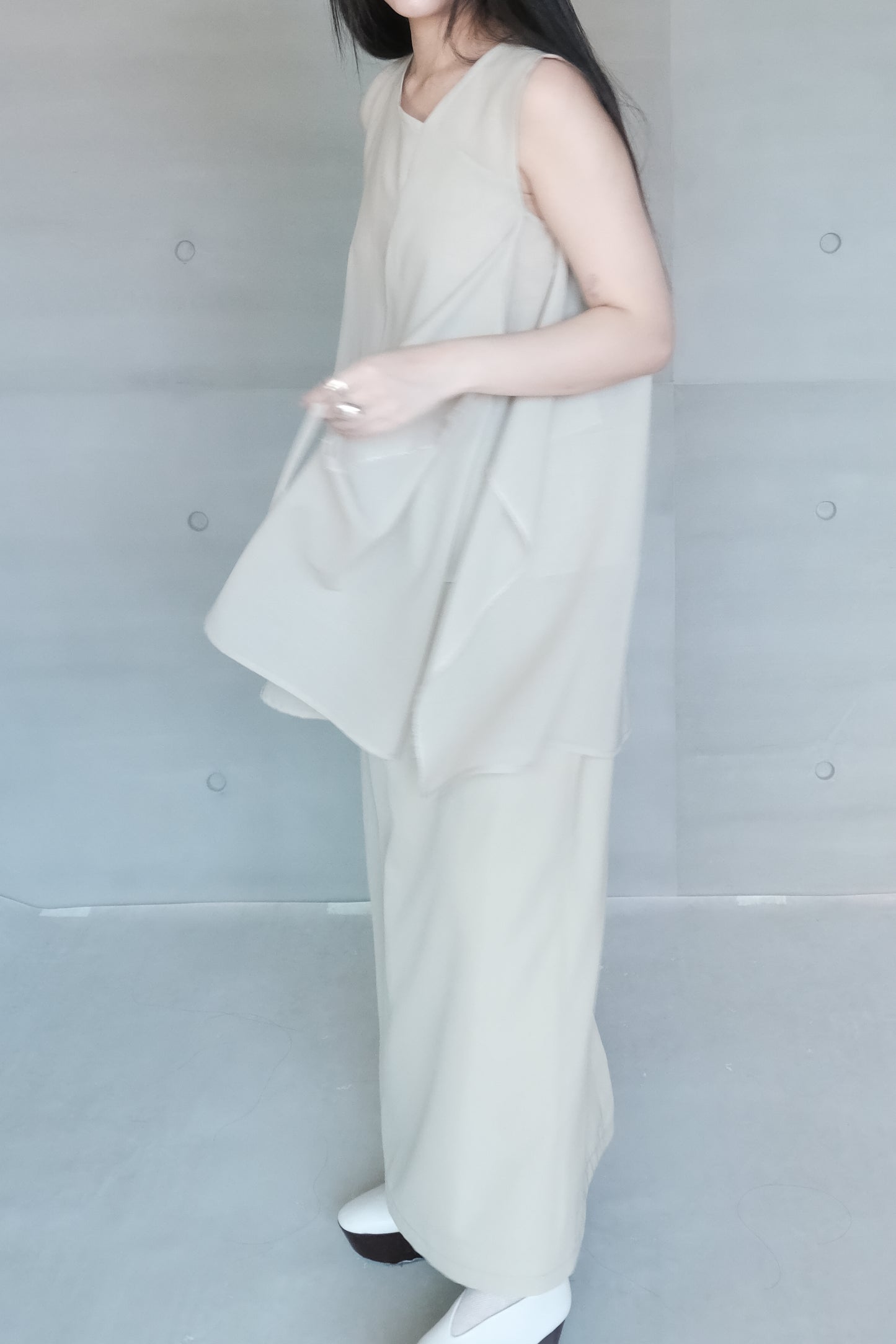 asymmetric dual-way tie vest (pre-order)