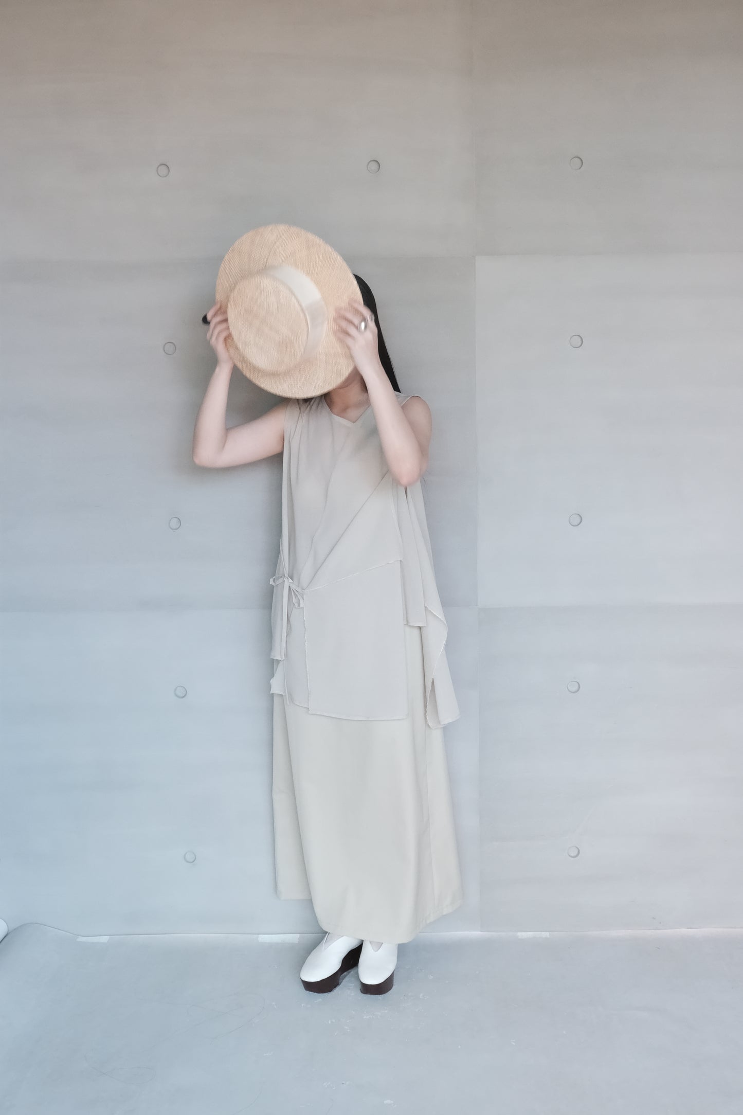 wool blend straight skirt - matcha (pre-order)