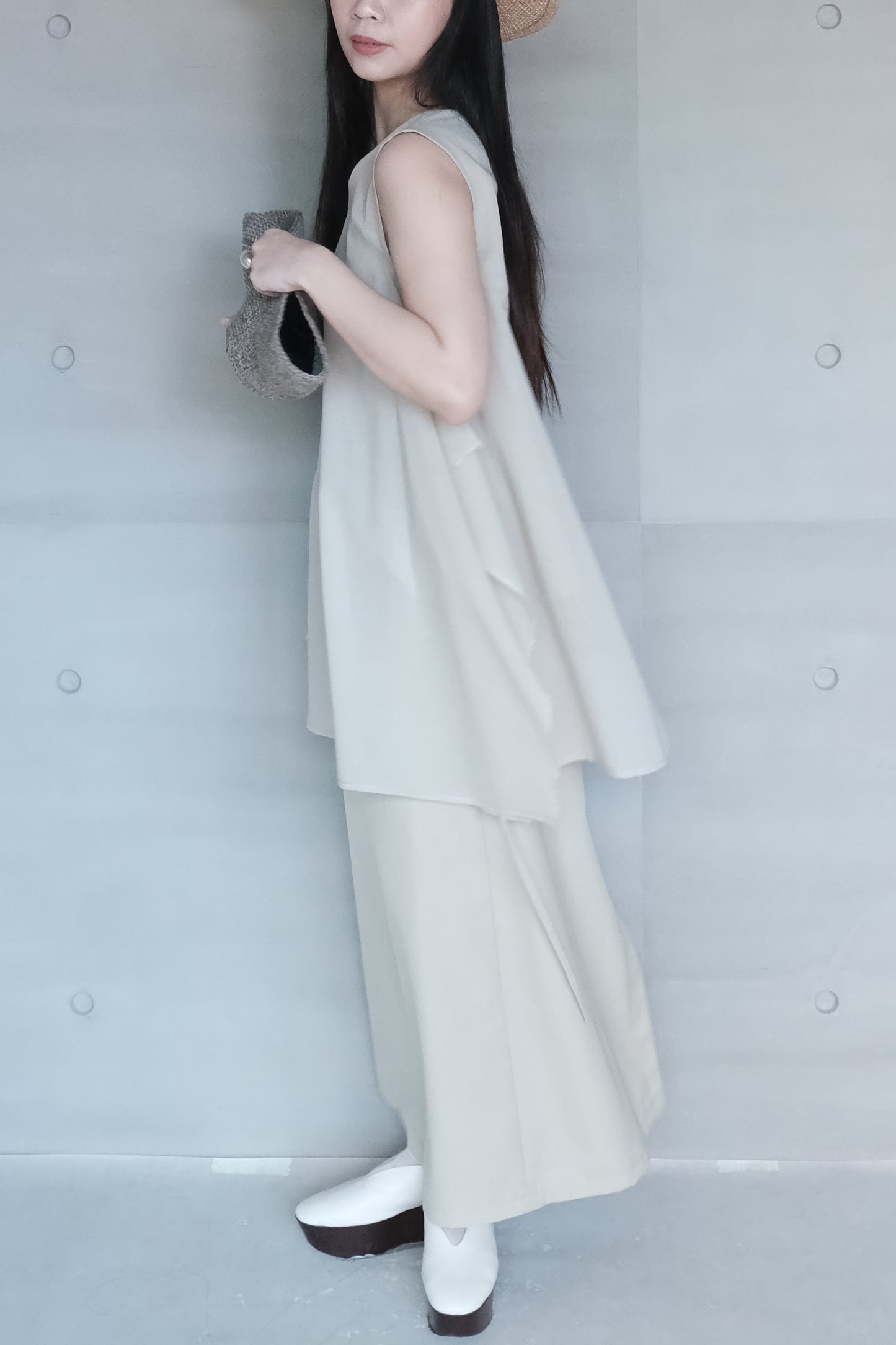 asymmetric dual-way tie vest (pre-order)