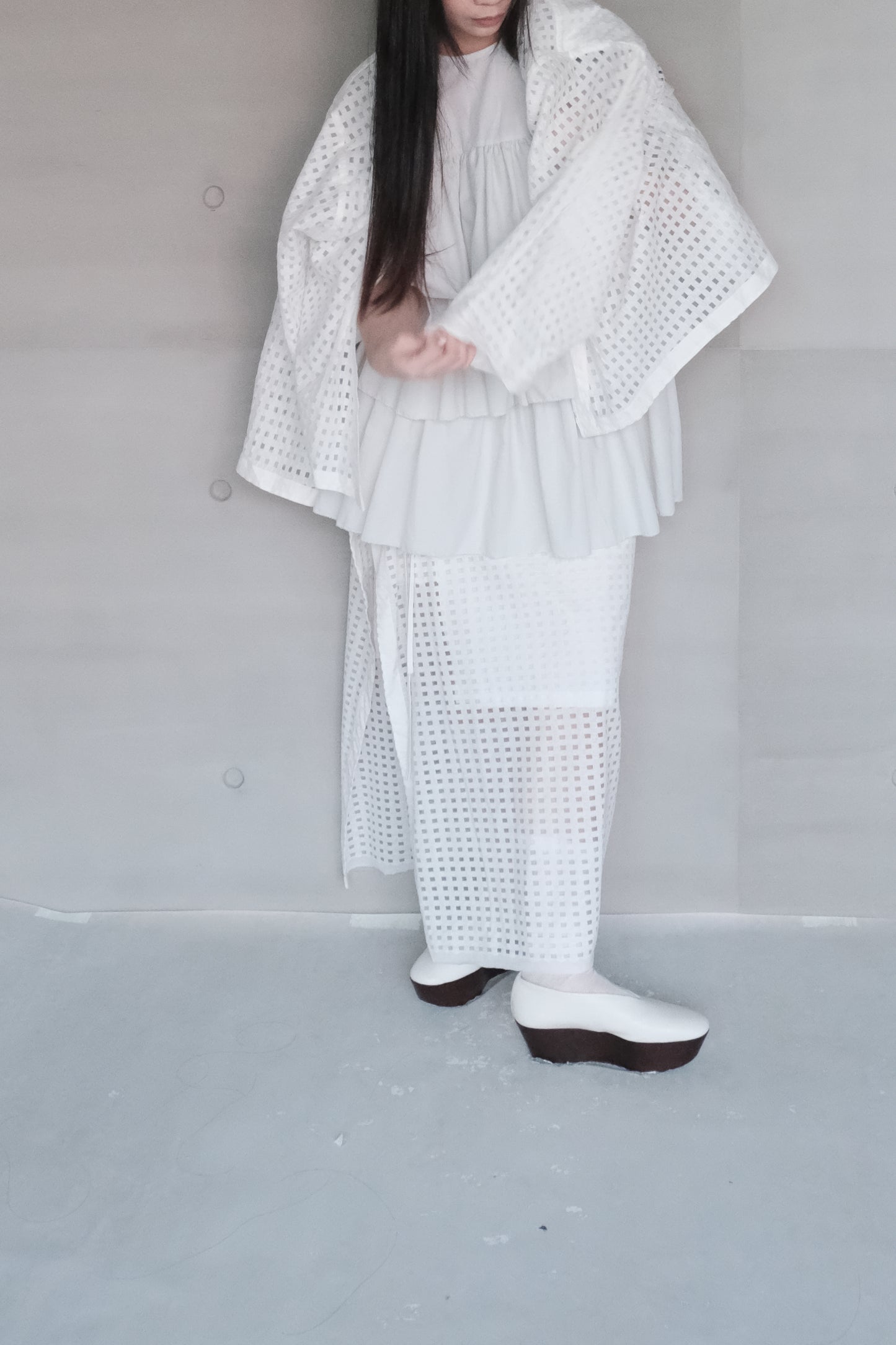 triple gathered blouse - mint（pre-order)