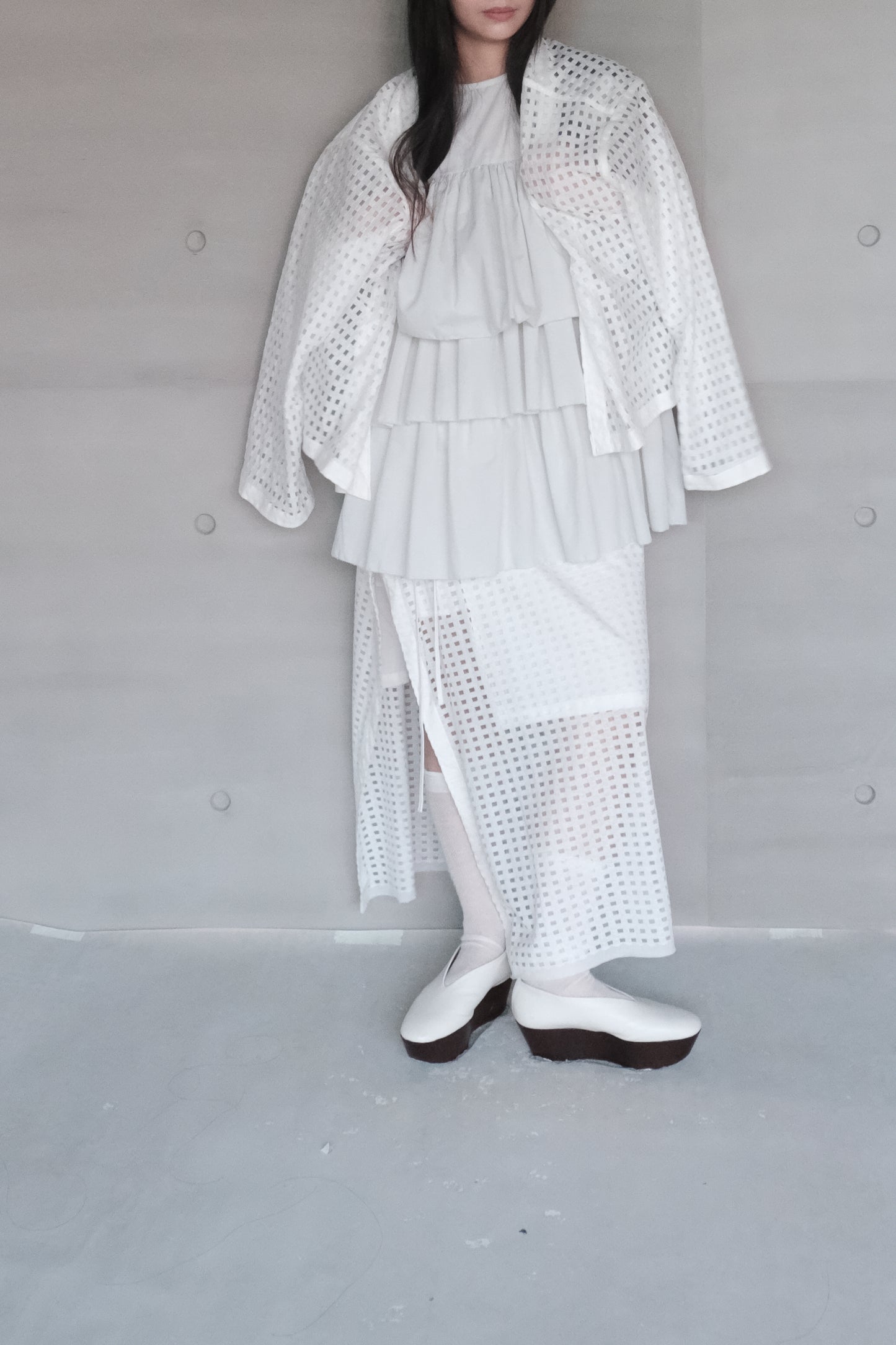 triple gathered blouse - mint（pre-order)