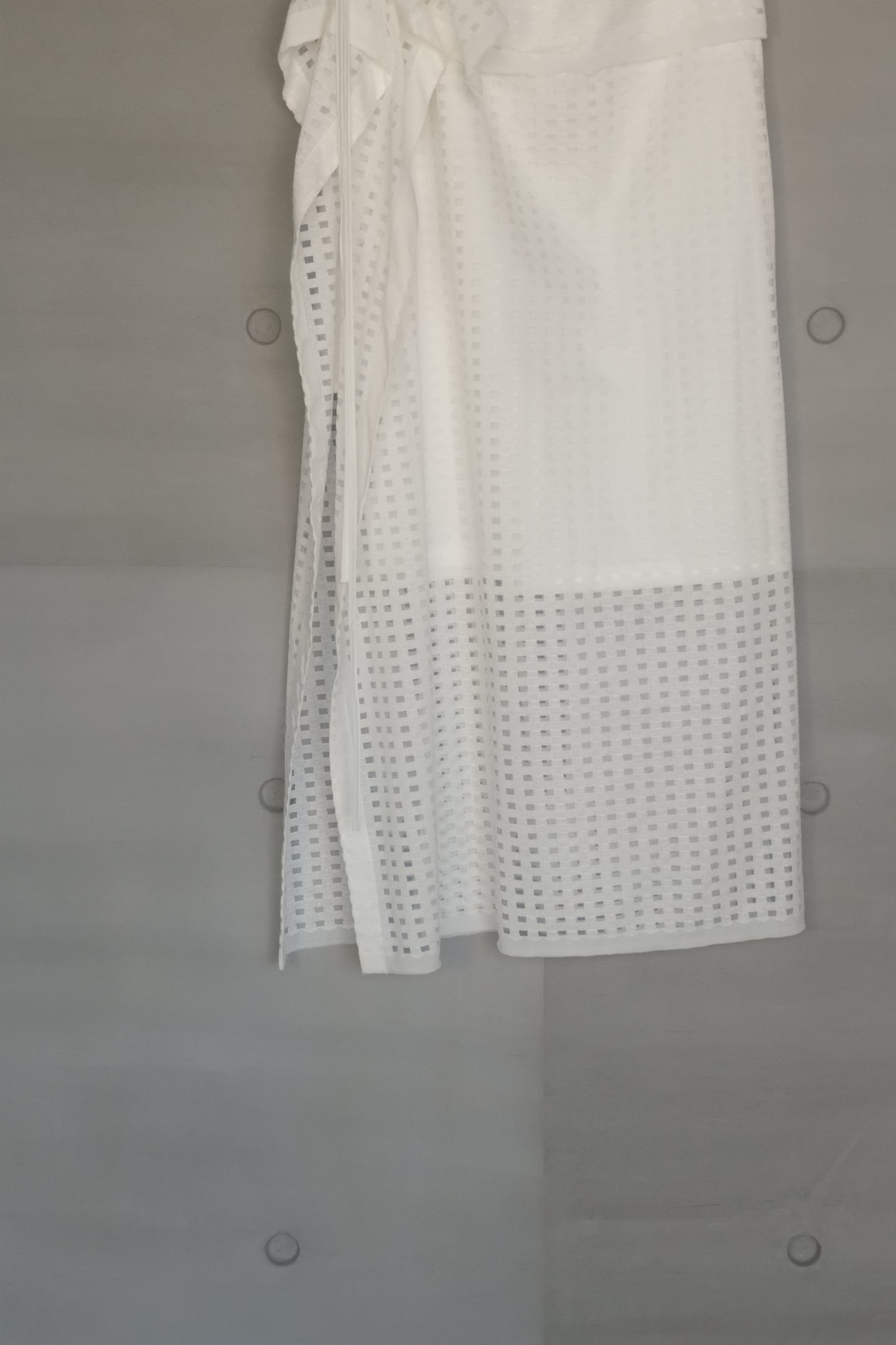 subtle check lightweight ruched wrap skirt (pre-order)